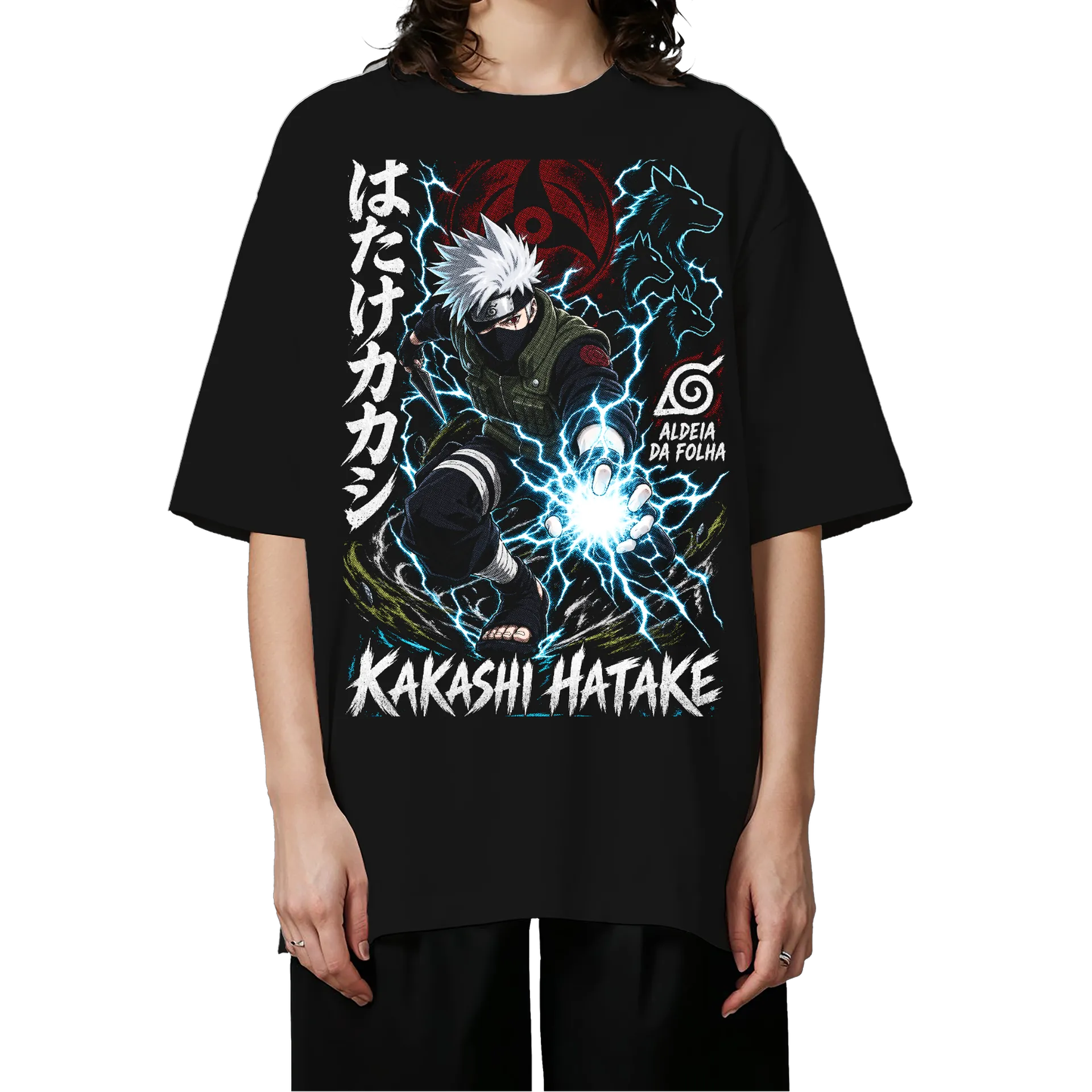 Camiseta Oversized Kakashi Hatake Anime Naruto Premium - Imagem 3