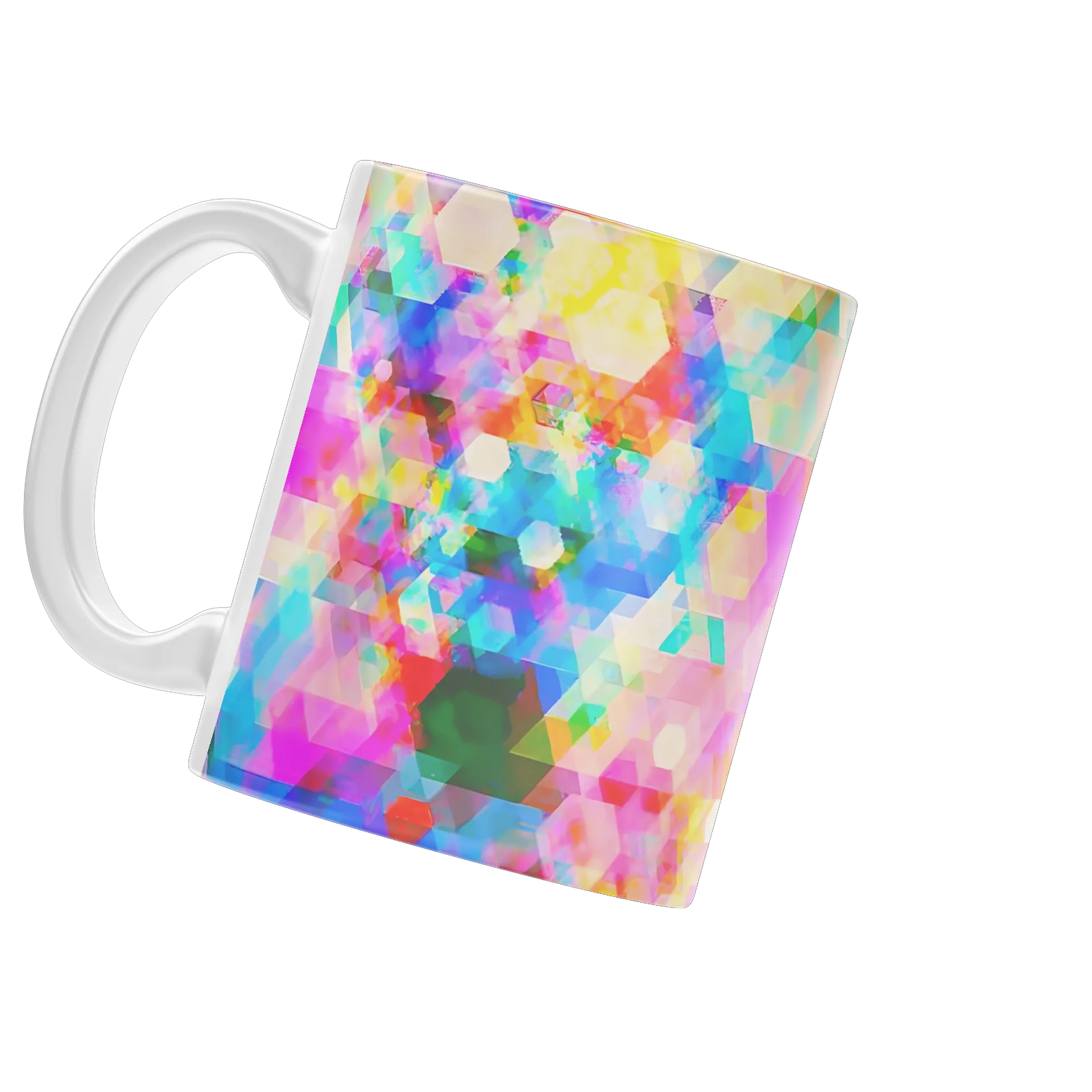 Caneca Estampa Colorida Geométrica 325ml - Imagem 3