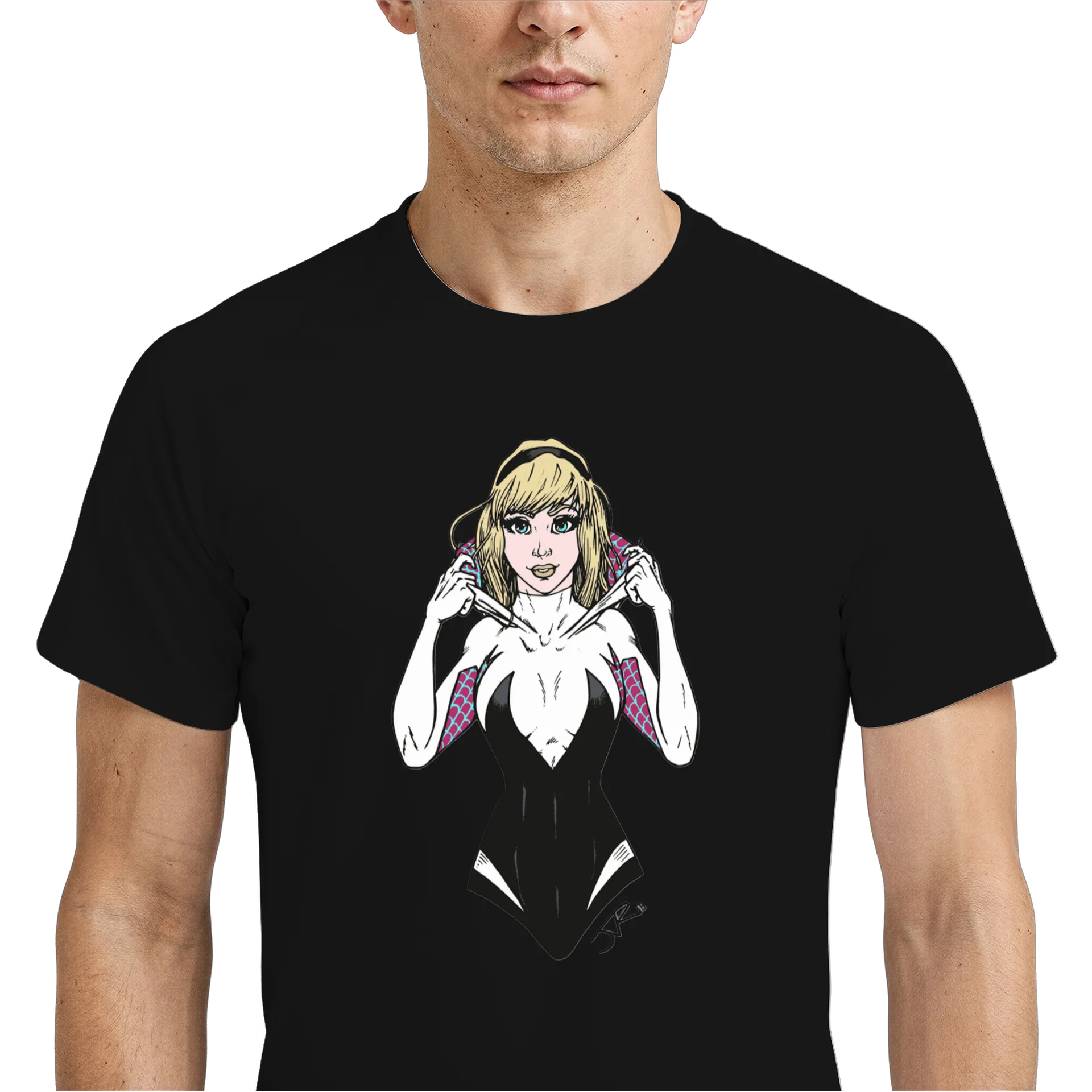 Camiseta Dry Fit Estampa Mulher Aranha 100% Algodão - Imagem 4