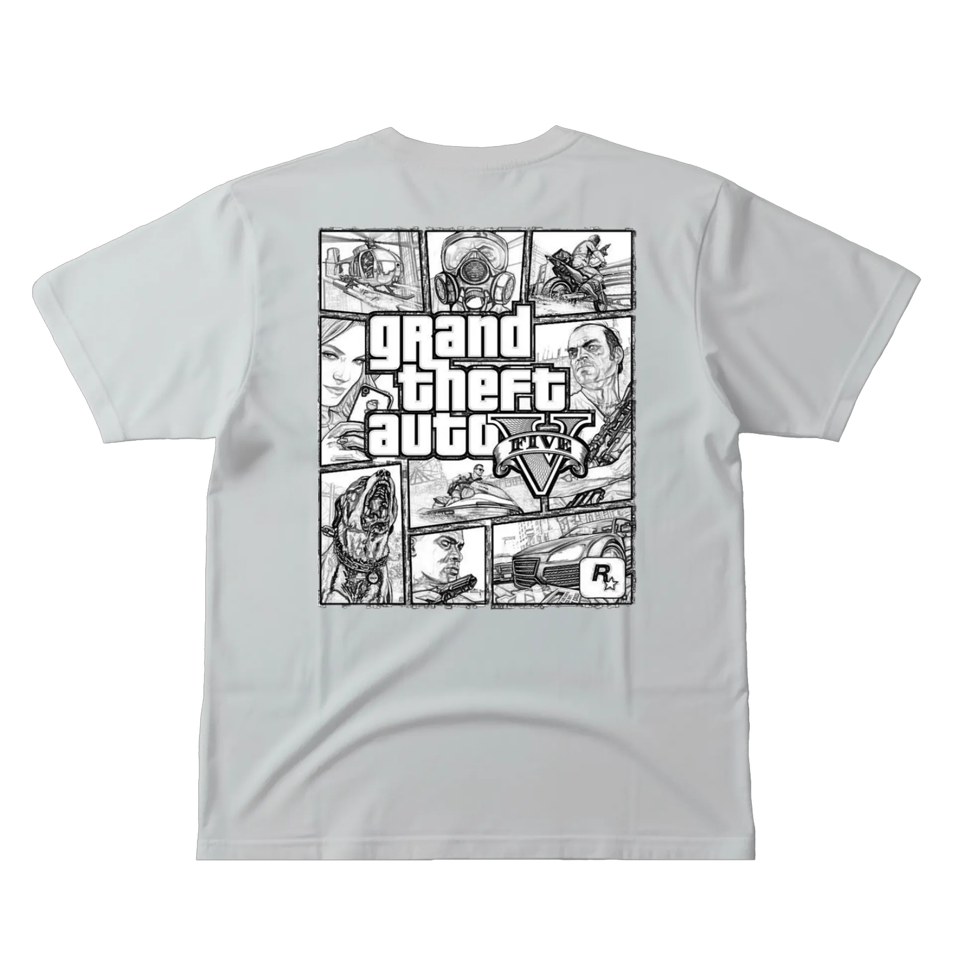 Camiseta Estampa Grand Theft Auto V 100% Algodão - Imagem 3