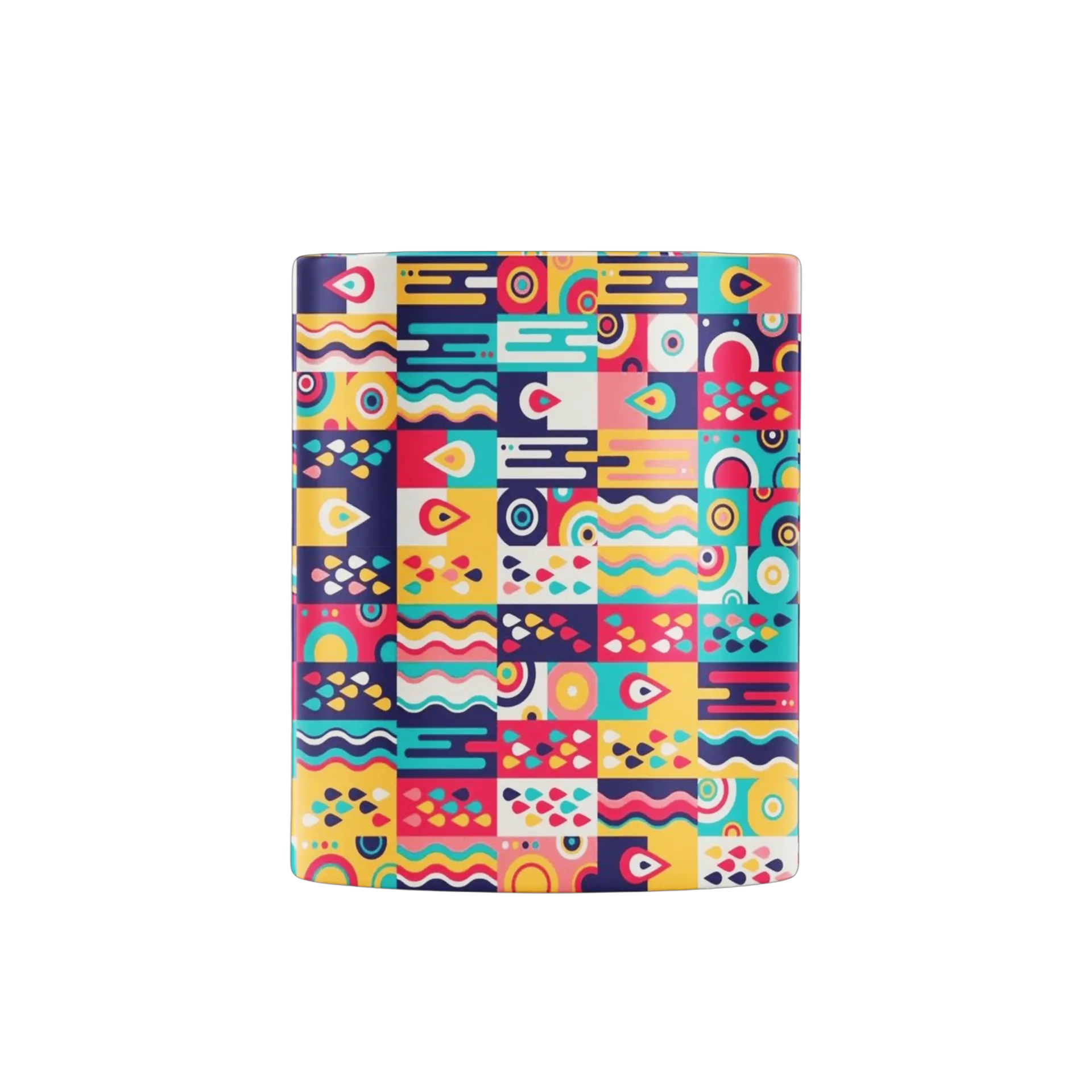 Caneca Porcelana Abstrata Colorida 325ml - Imagem 2