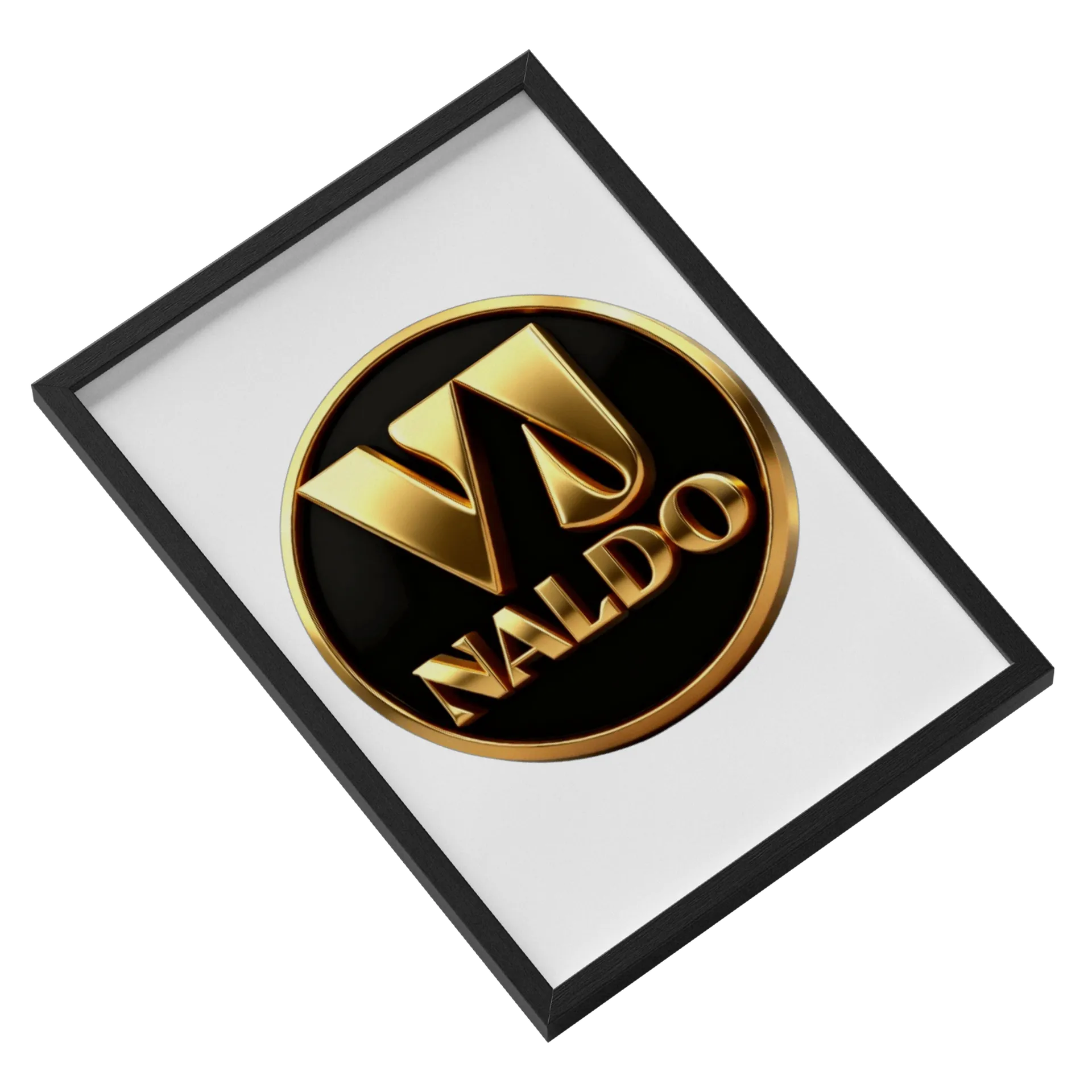 Quadro Logo Ouro Naldo A3 MDF e Vidro de vjnaldo — imagem 2 de 3
