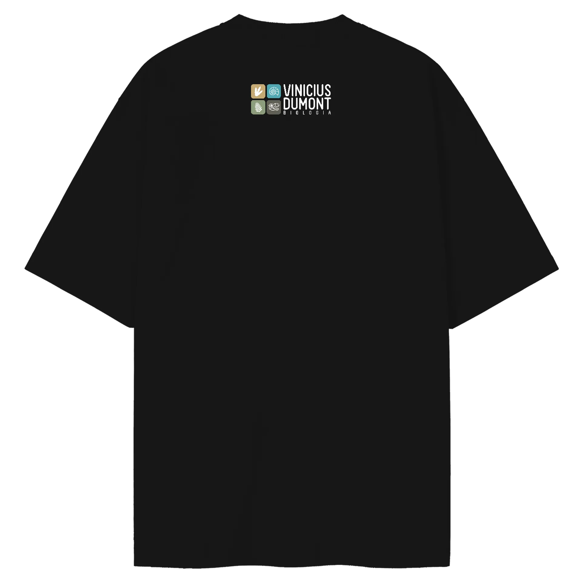 Camiseta Oversized Biologia Evolução Preto 100% Algodão - Imagem 2