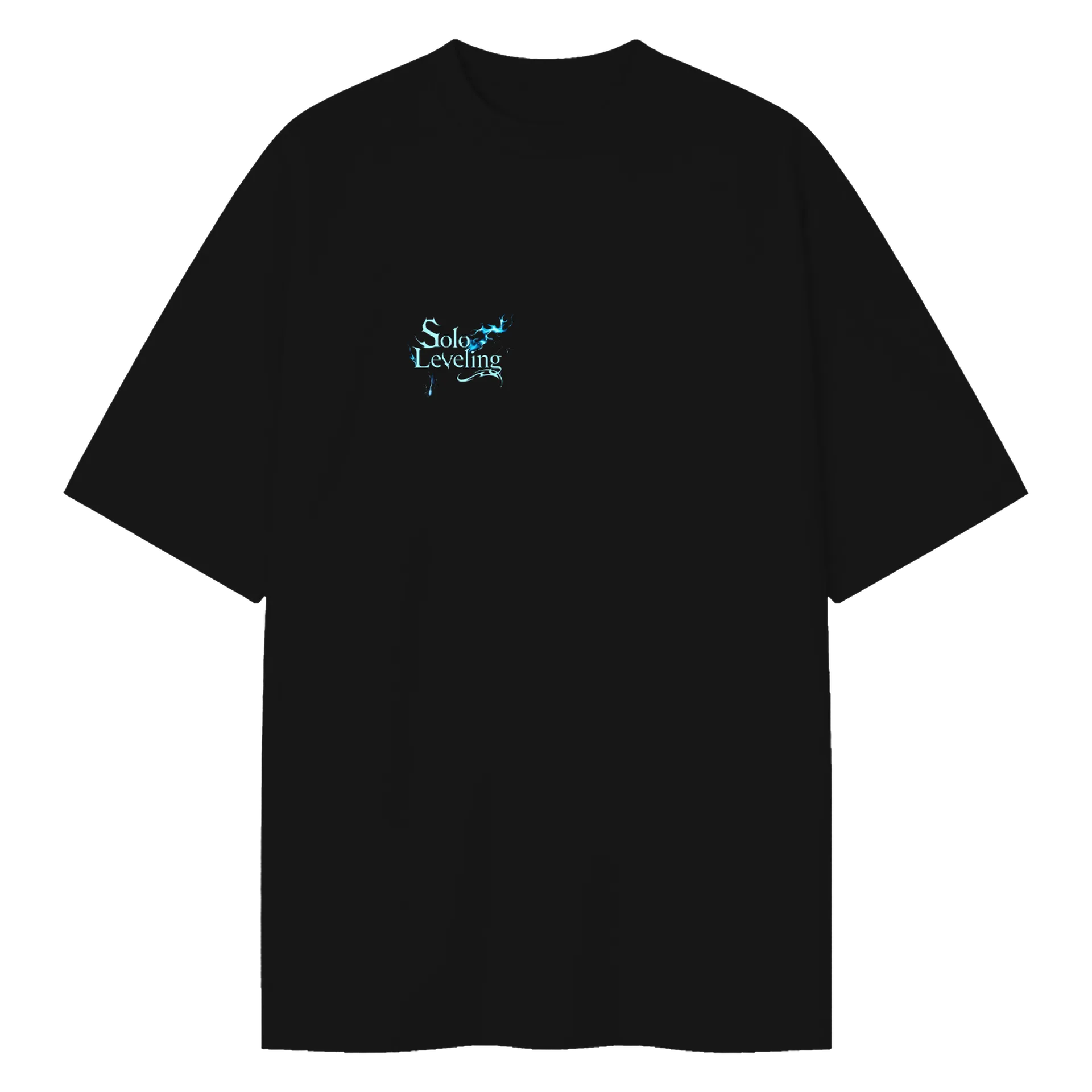 Camiseta Oversized Monarca das Sombras Estilo Anime Azul e - Imagem 1