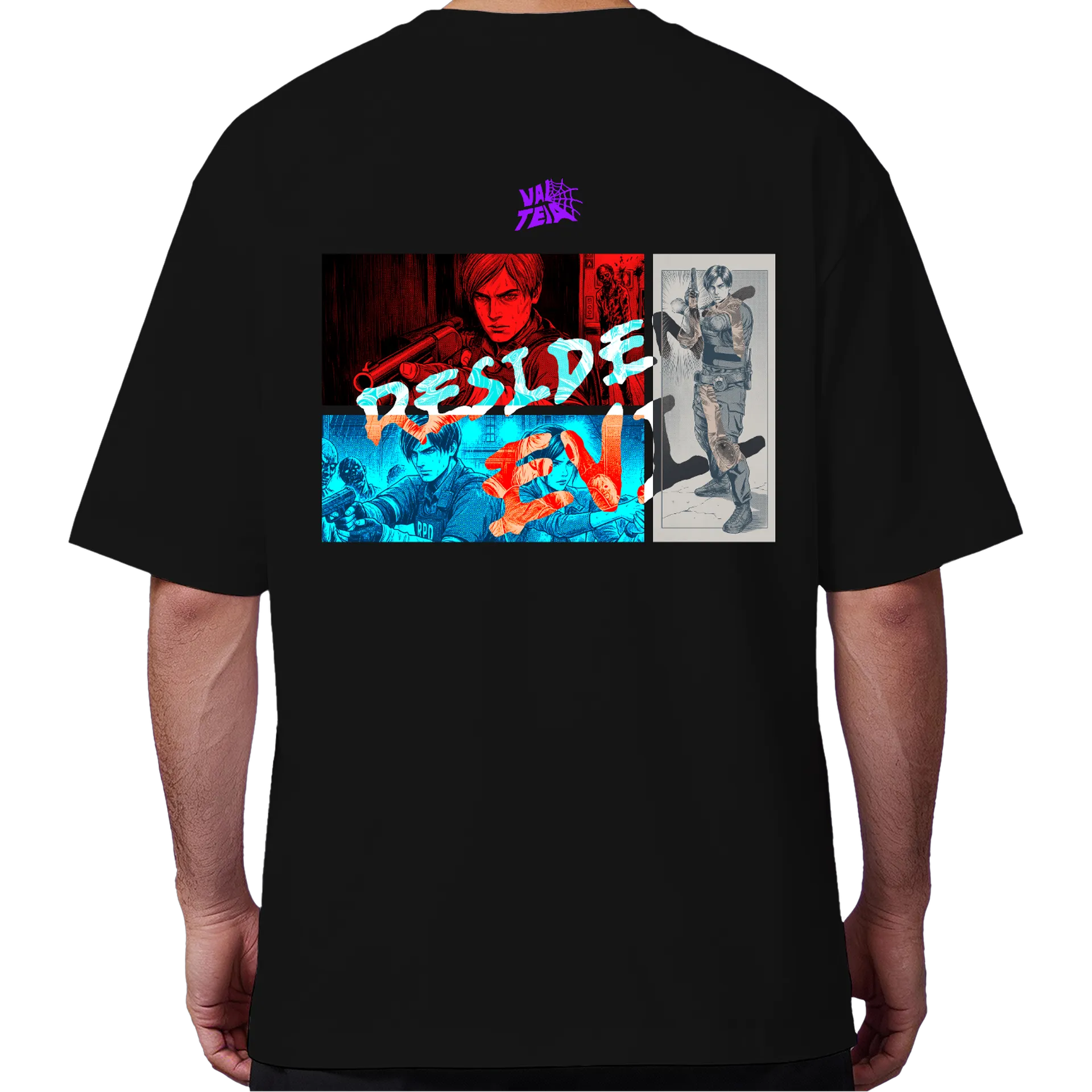 Camiseta Oversized Resident Evil de vai teia — imagem 1 de 6
