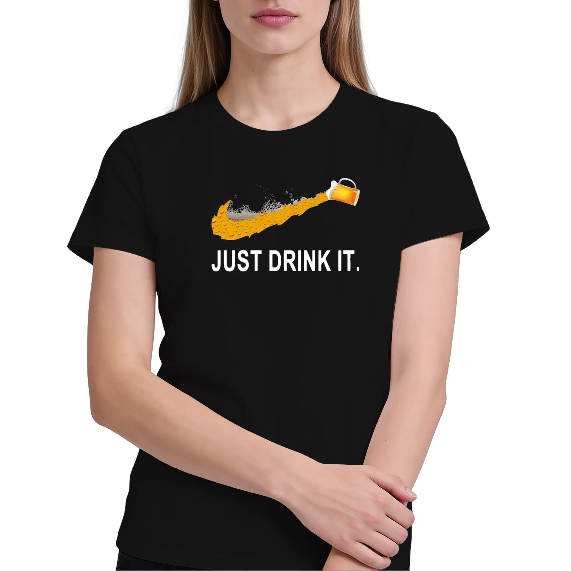 Camiseta Just Drink It Estampa Criativa 100% Algodão - Imagem 4