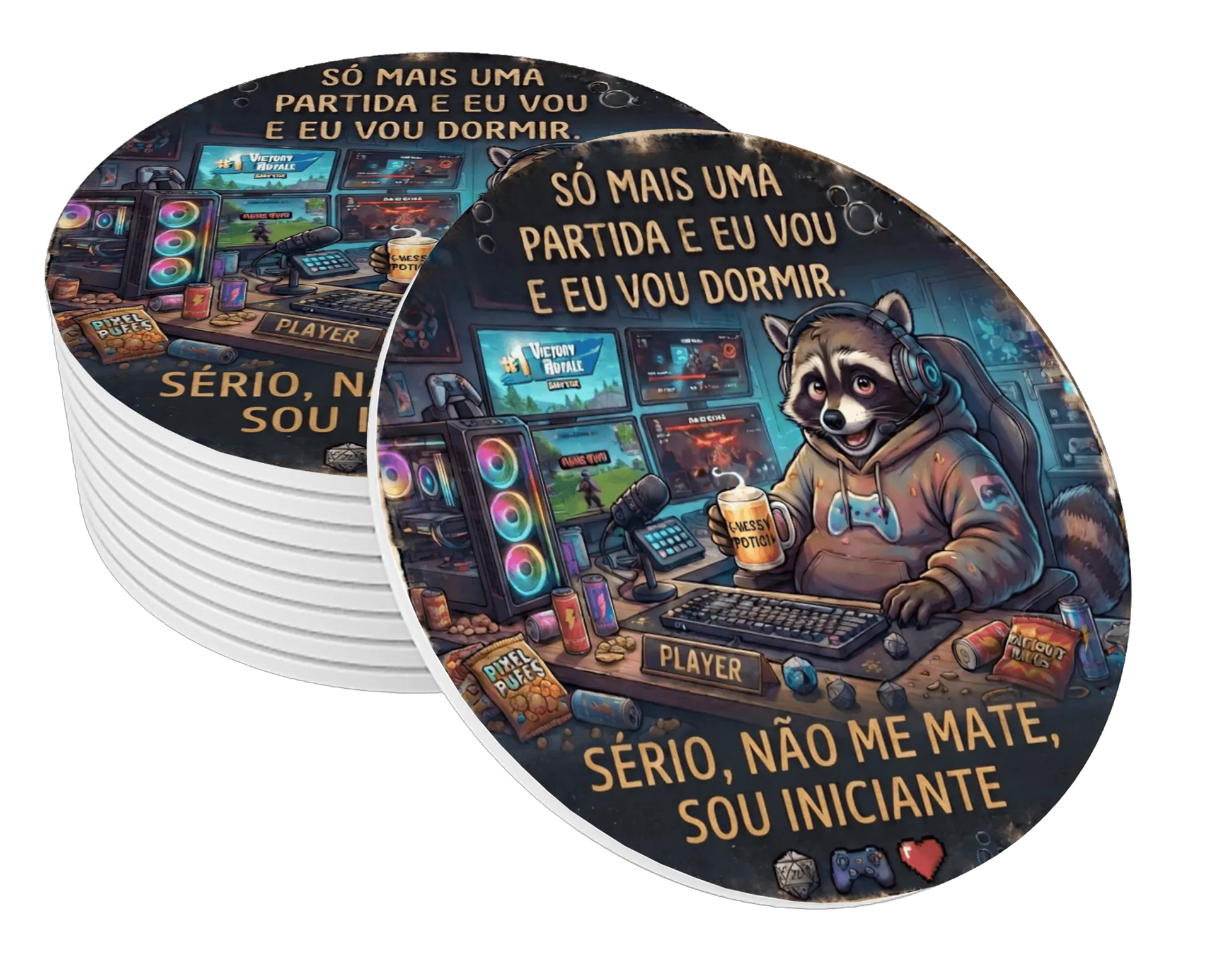 Porta-copo MDF Gamer Personalizadas - Imagem 1