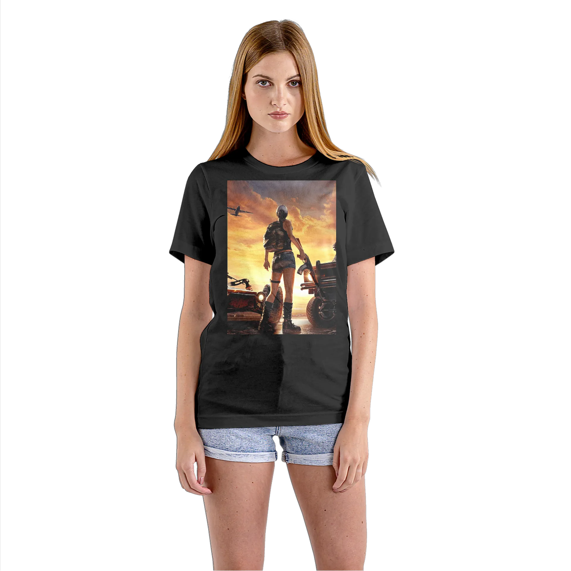Camiseta Babylook Sobrevivente Armada Pôr do Sol 100% - Imagem 3