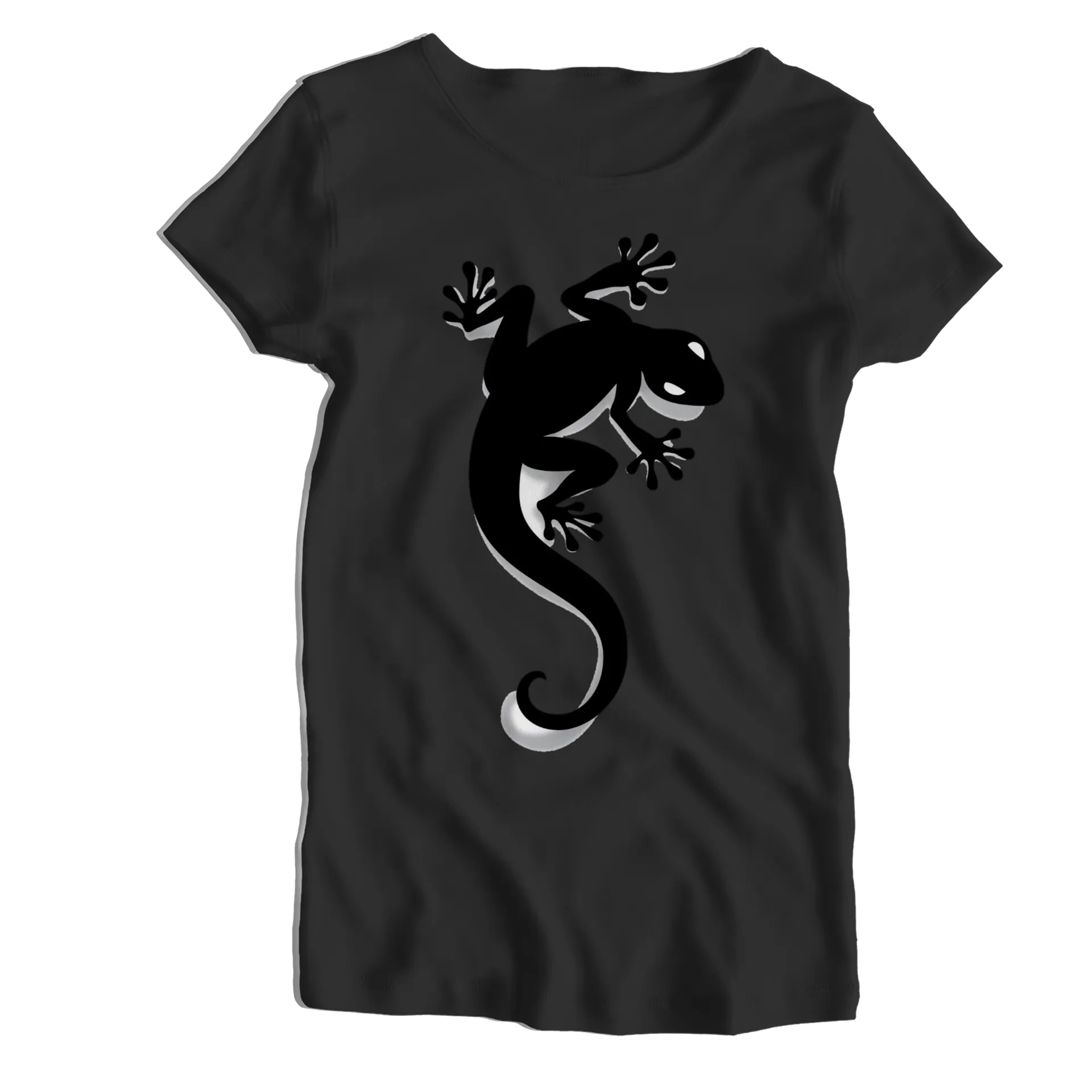 Camiseta Babylook Gato Preto e Branco 100% Algodão - Imagem 1