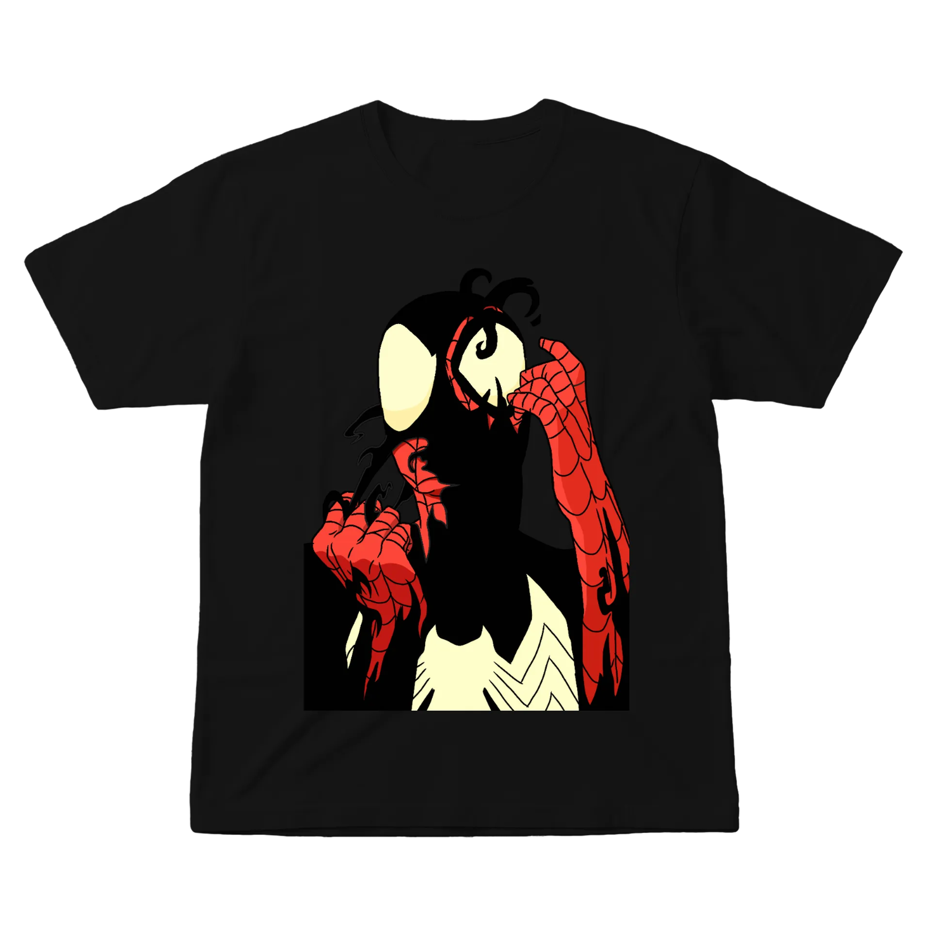 Camiseta Estampa Spider Man Vermelho Preto Algodão 100% - Imagem 1