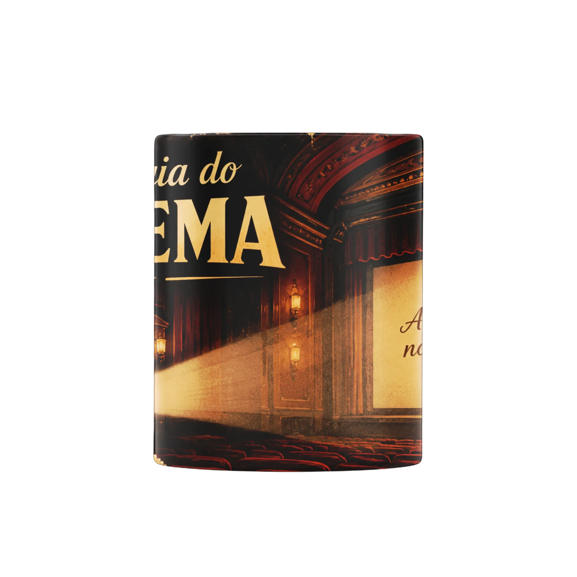 Caneca Cinema Vintage com Frase A Vida É Melhor 325ml - Imagem 2