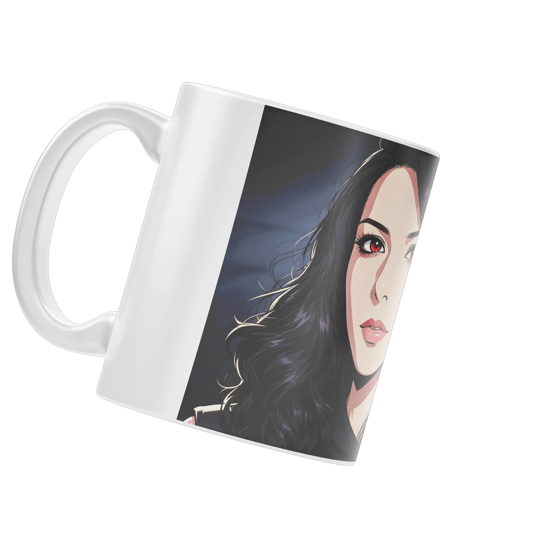 Caneca Porcelana Estampa Mulher Anime 325ml - Imagem 4