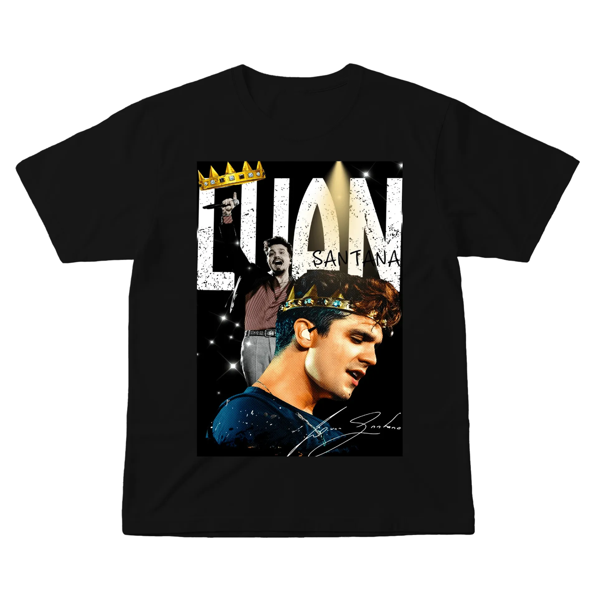 Camiseta Luan Santana com Coroa 100% Algodão de lycornettireal — imagem 1 de 6