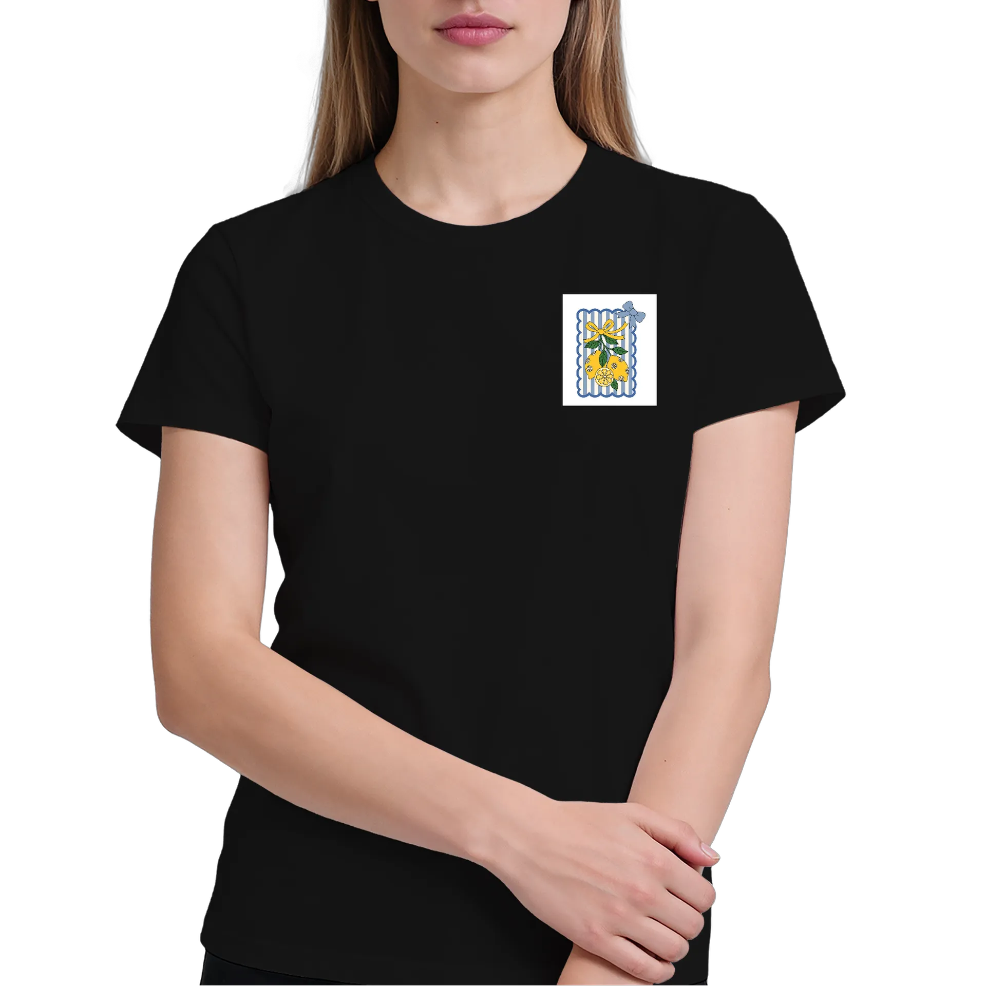 Camiseta Colagem de Limões e Flores 100% Algodão - Imagem 3