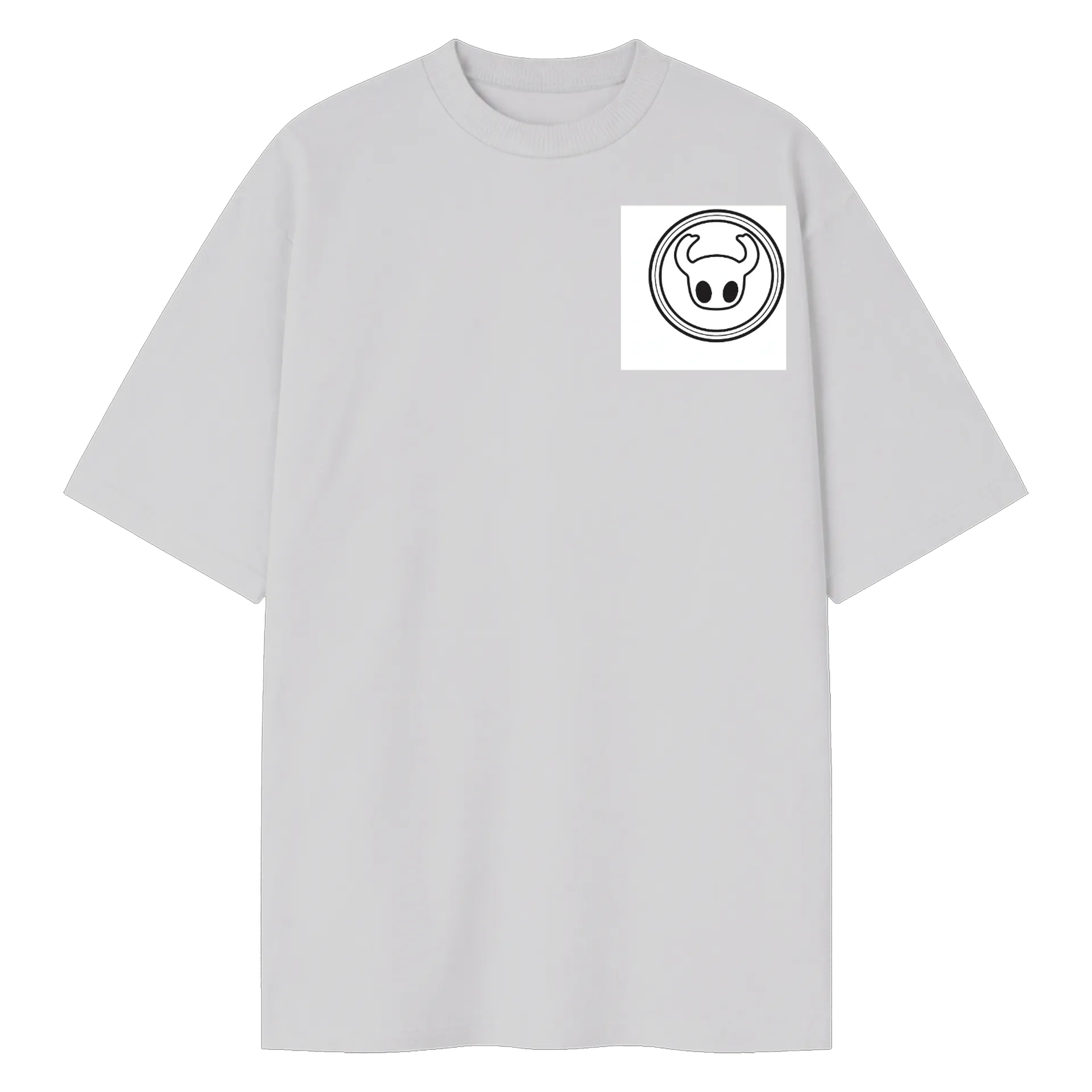Camiseta Oversized Símbolo de Chifres Monocromático de gabriel — imagem 1 de 6