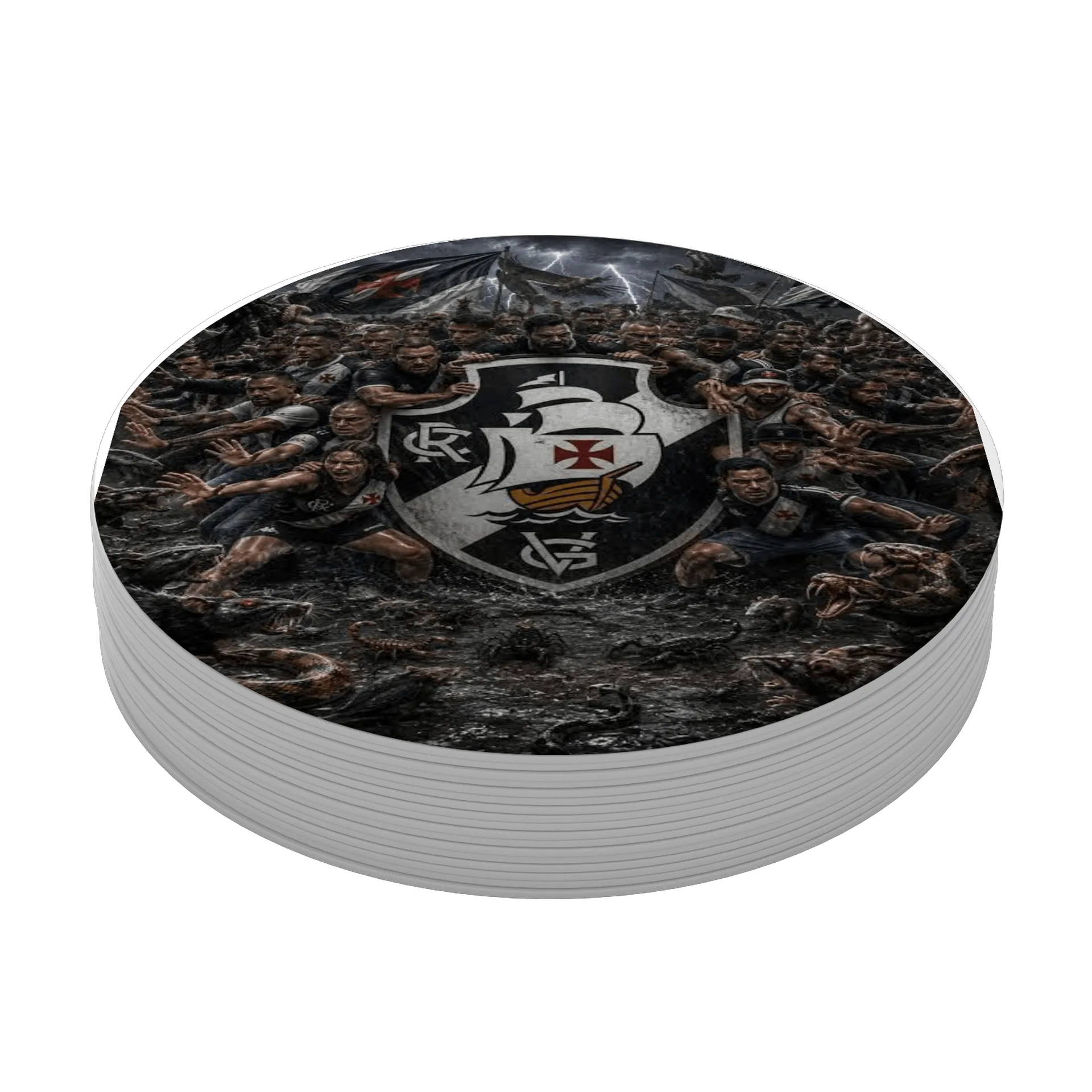 Porta-copo Escudo Vasco da Gama MDF Estilo Realista - Imagem 3