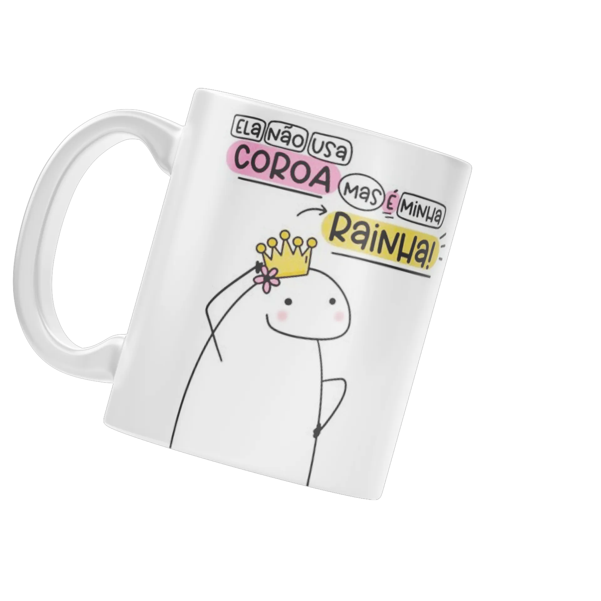 Caneca Porcelana Estampa Rainha 325ml - Imagem 3