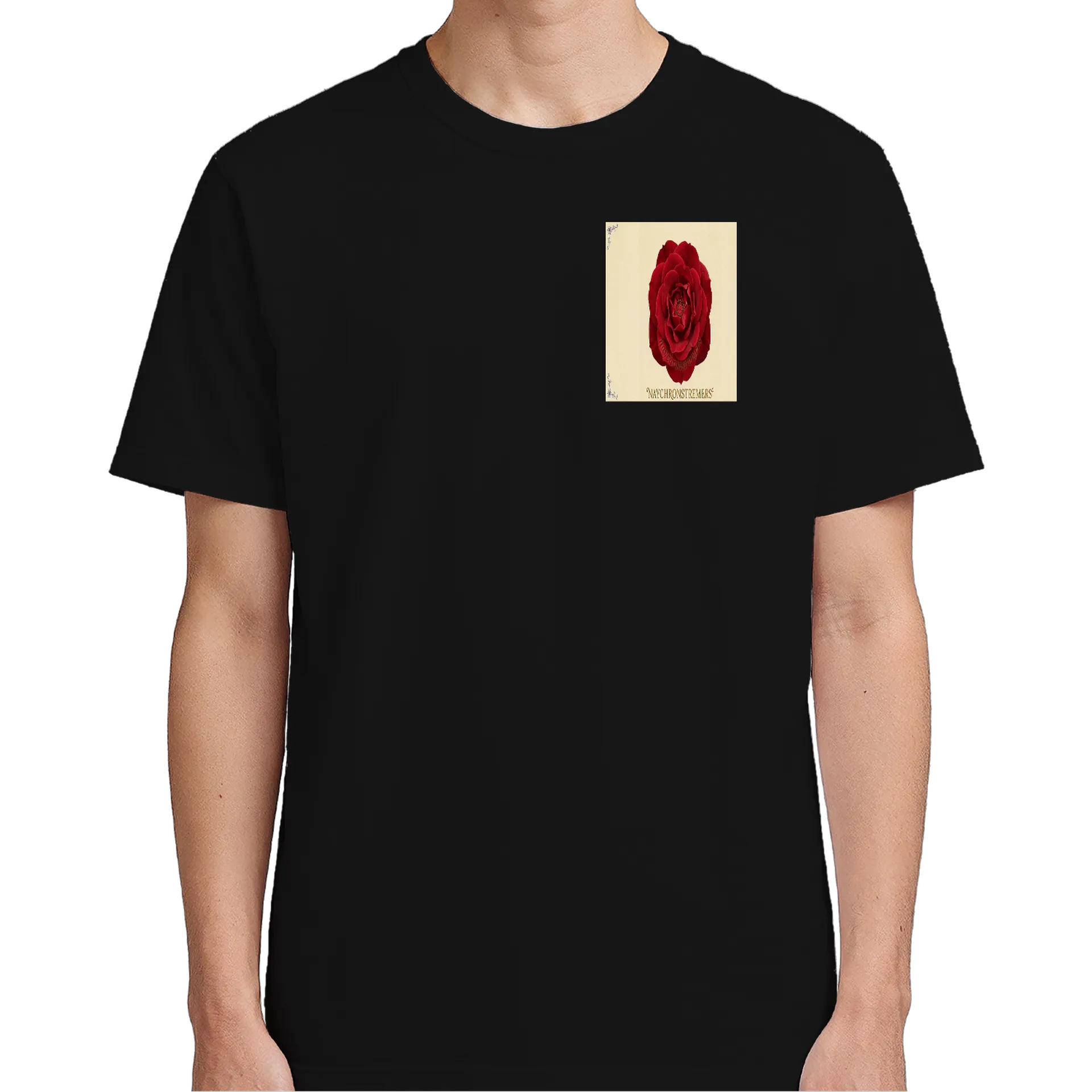 Camiseta Rosa Vermelha Fotográfica 100% Algodão - Imagem 4