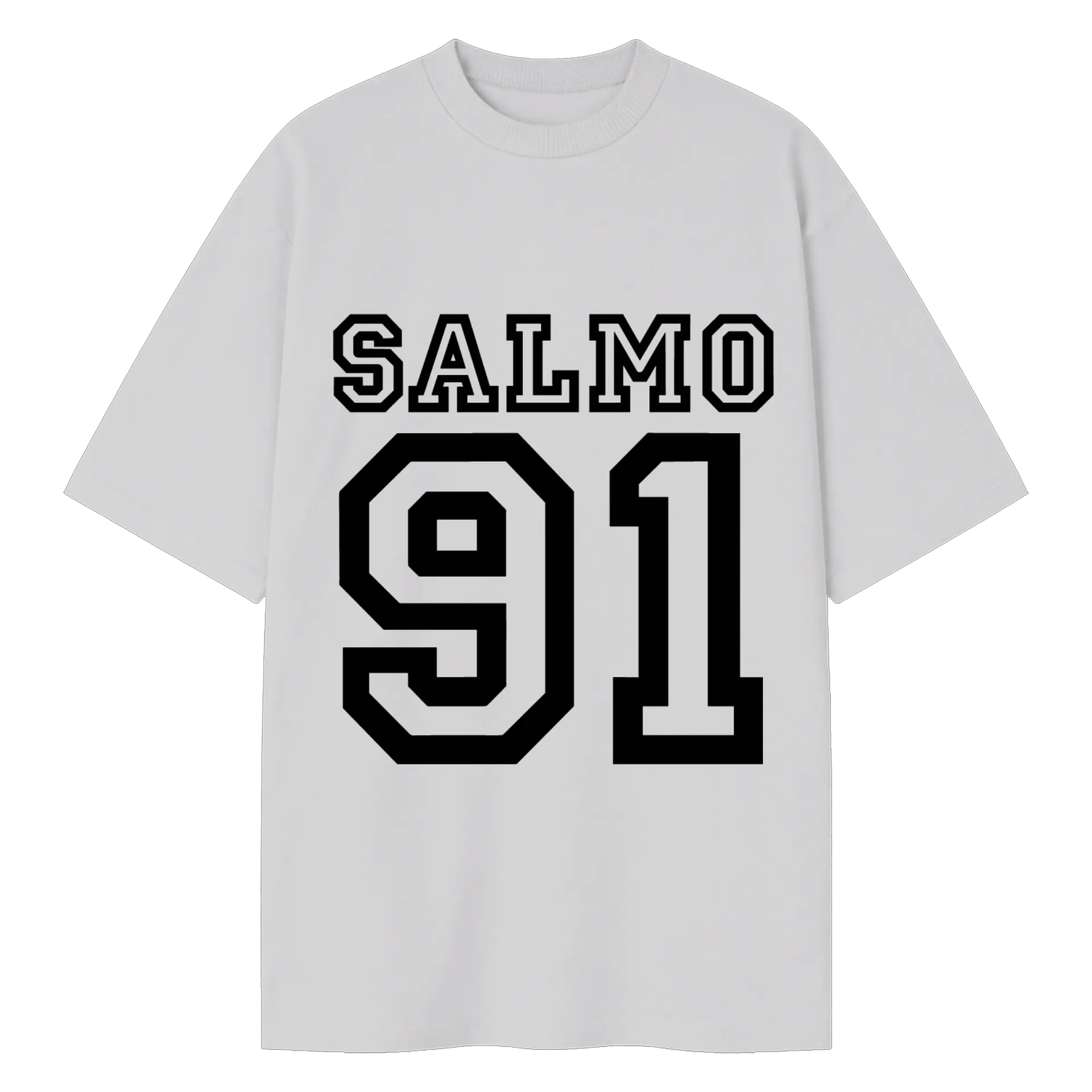 Camiseta Oversized Estampa Salmo 91 100% Algodão - Imagem 1