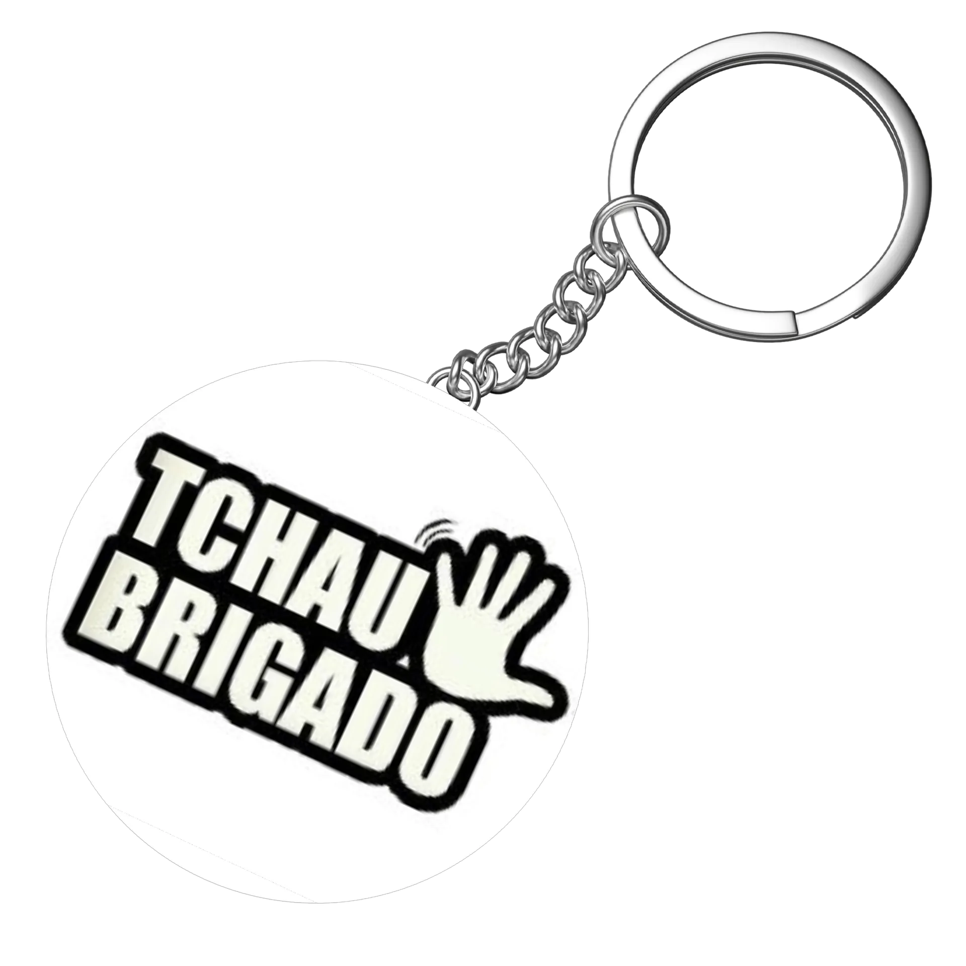 Chaveiro MDF Estampa Tchau Obrigado 5x5cm - Imagem 4