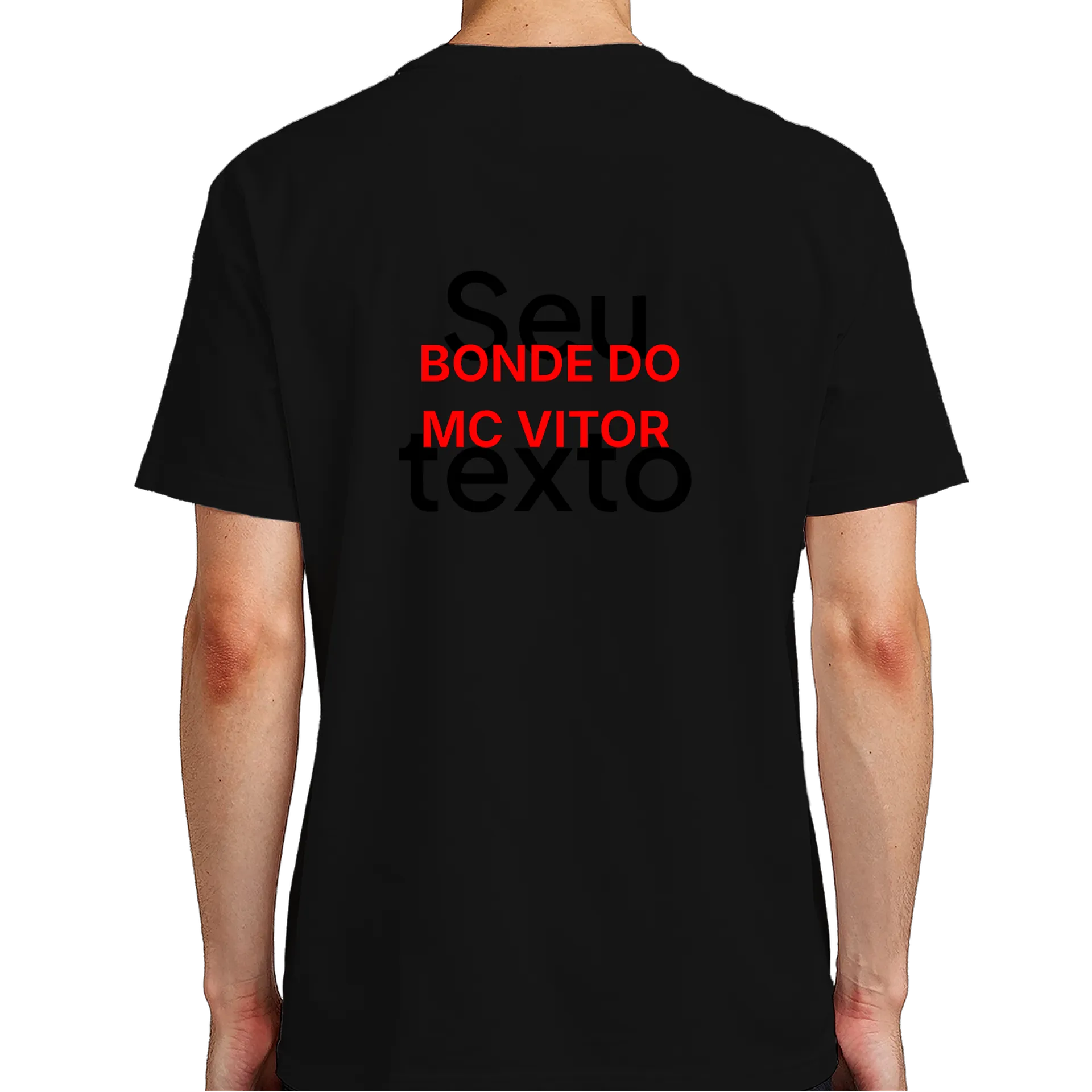Camiseta Tropa do MC É Forte 100% Algodão Preto - Imagem 7