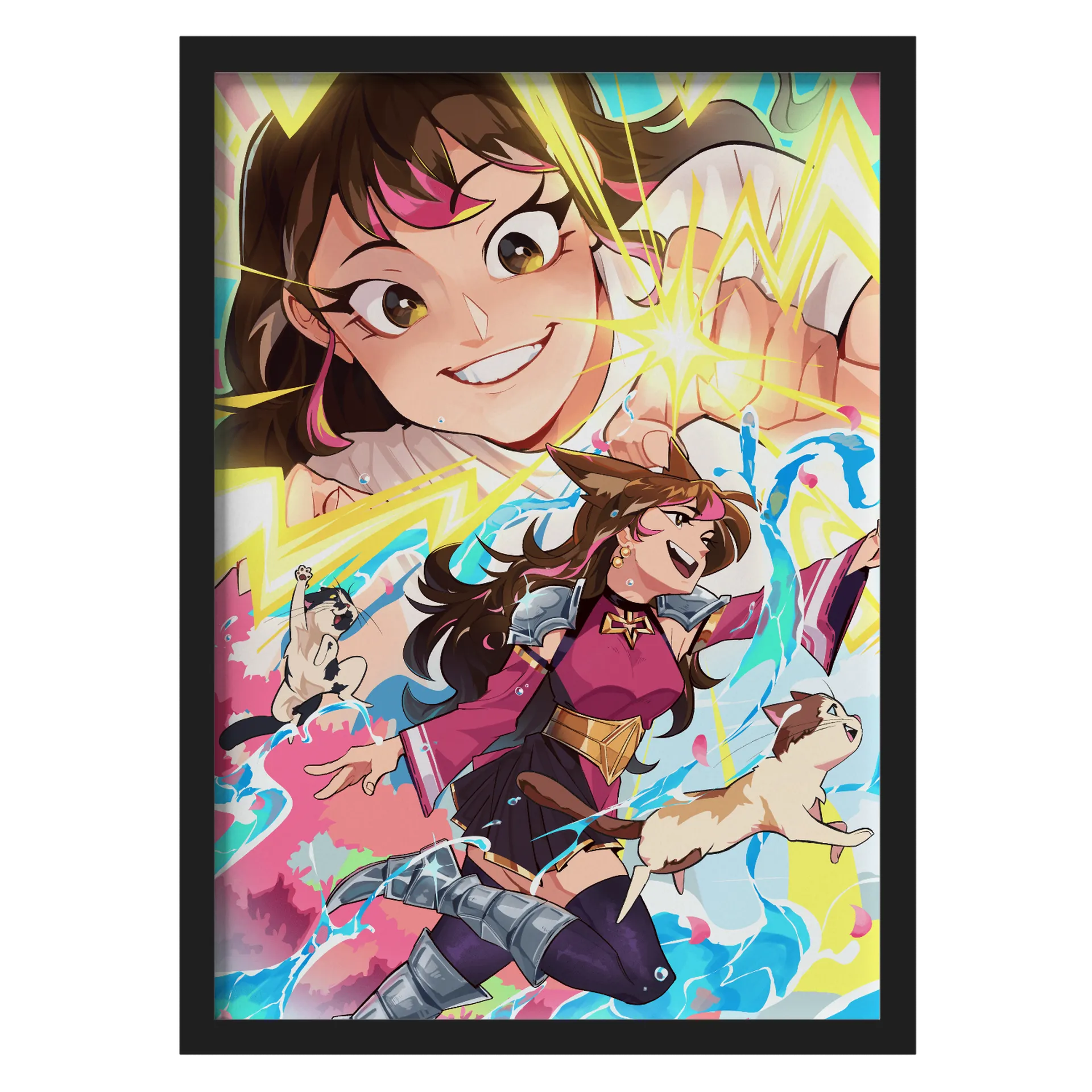 "Myn World" Quadro A3 personalizado Com Vidro - Imagem 1