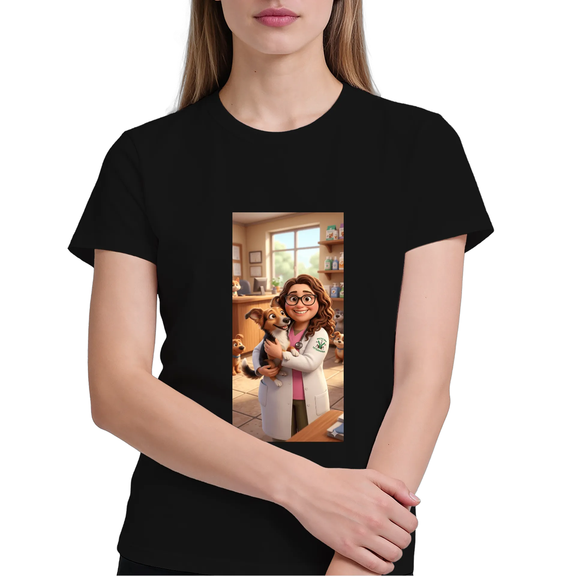 Camiseta Veterinário com Cães 100% Algodão - Imagem 4