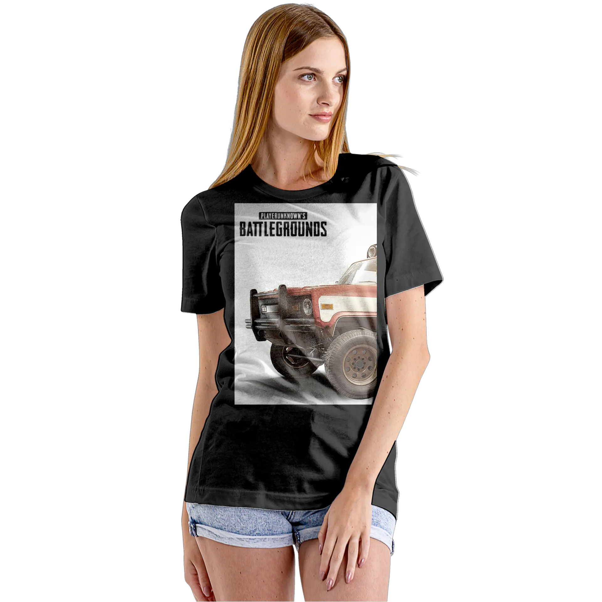 Camiseta Babylook Carro PUBG Estilo Realista 100% Algodão - Imagem 5