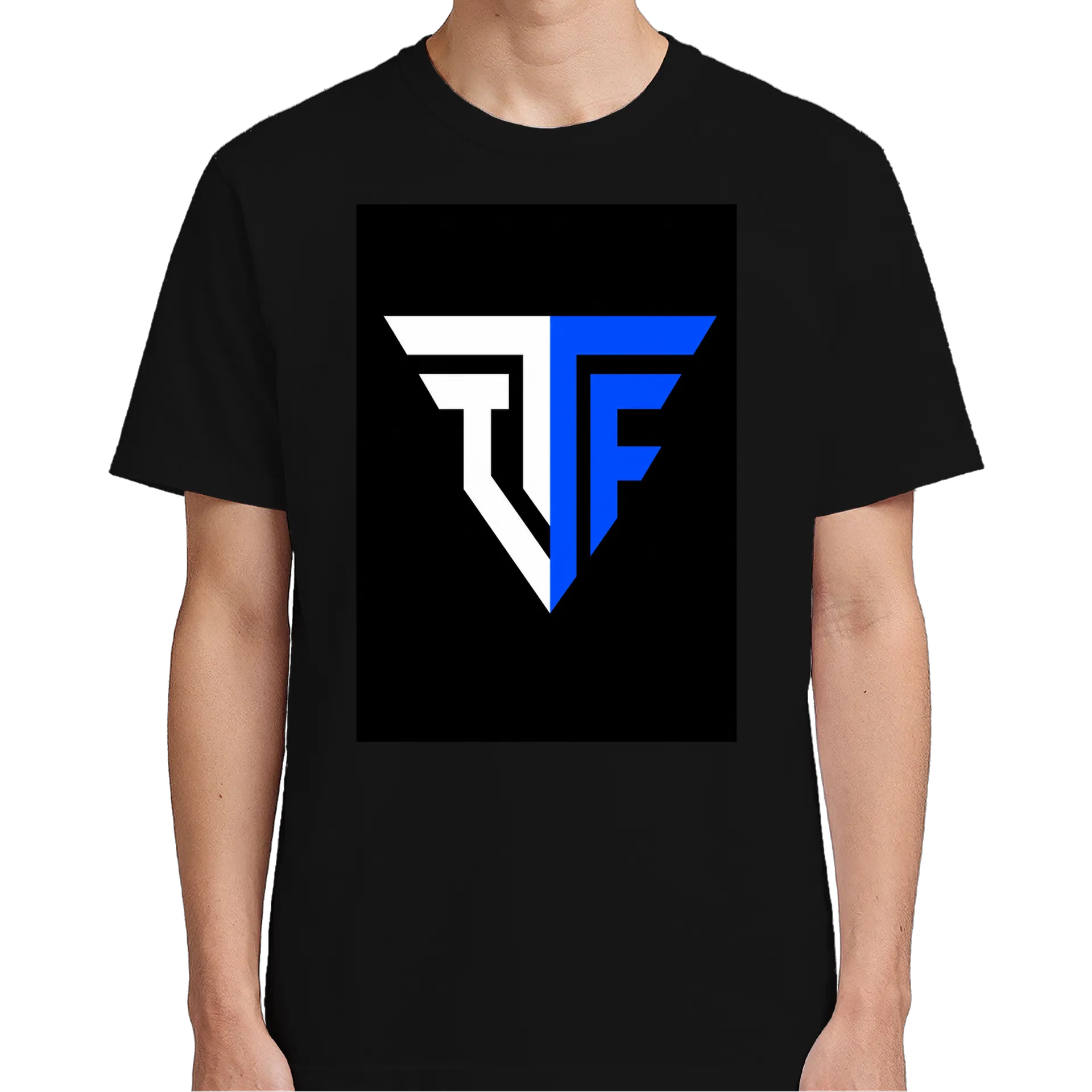 Camiseta Estampa Logotipo  TQF Azul e Branco 100% Algodão de Mikerlange placide — imagem 4 de 6