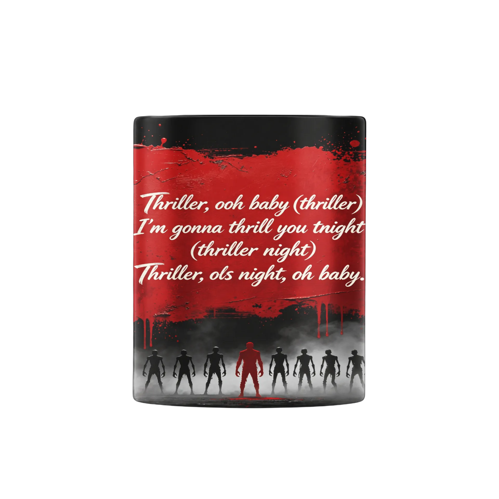 Caneca Porcelana Frases Thriller Night 325ml - Imagem 1