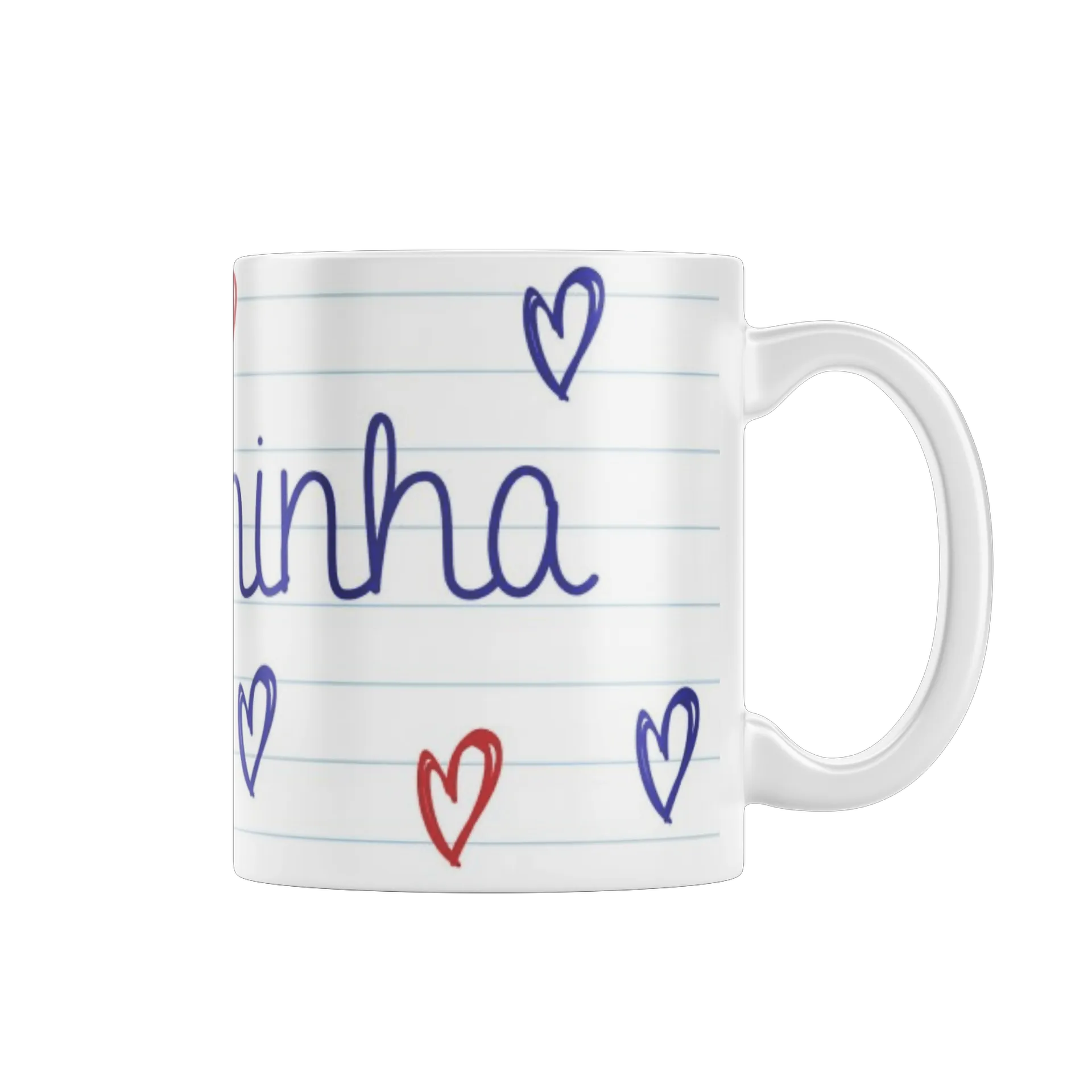 Caneca Porcelana Eu Amo Minha Mãe 325ml - Imagem 1