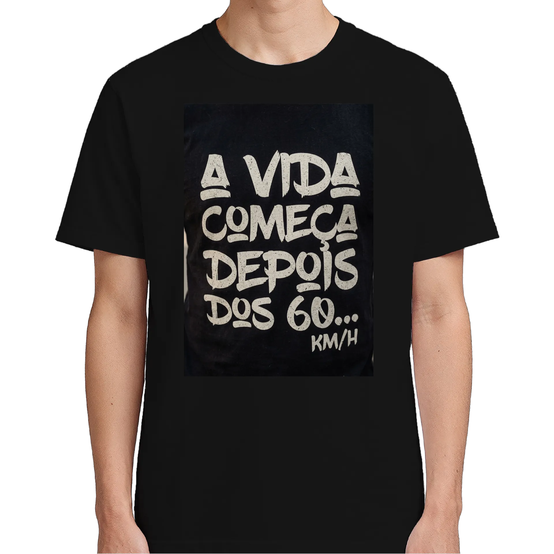 Camiseta Estampa Personalizada Preto 100% Algodão - Imagem 5