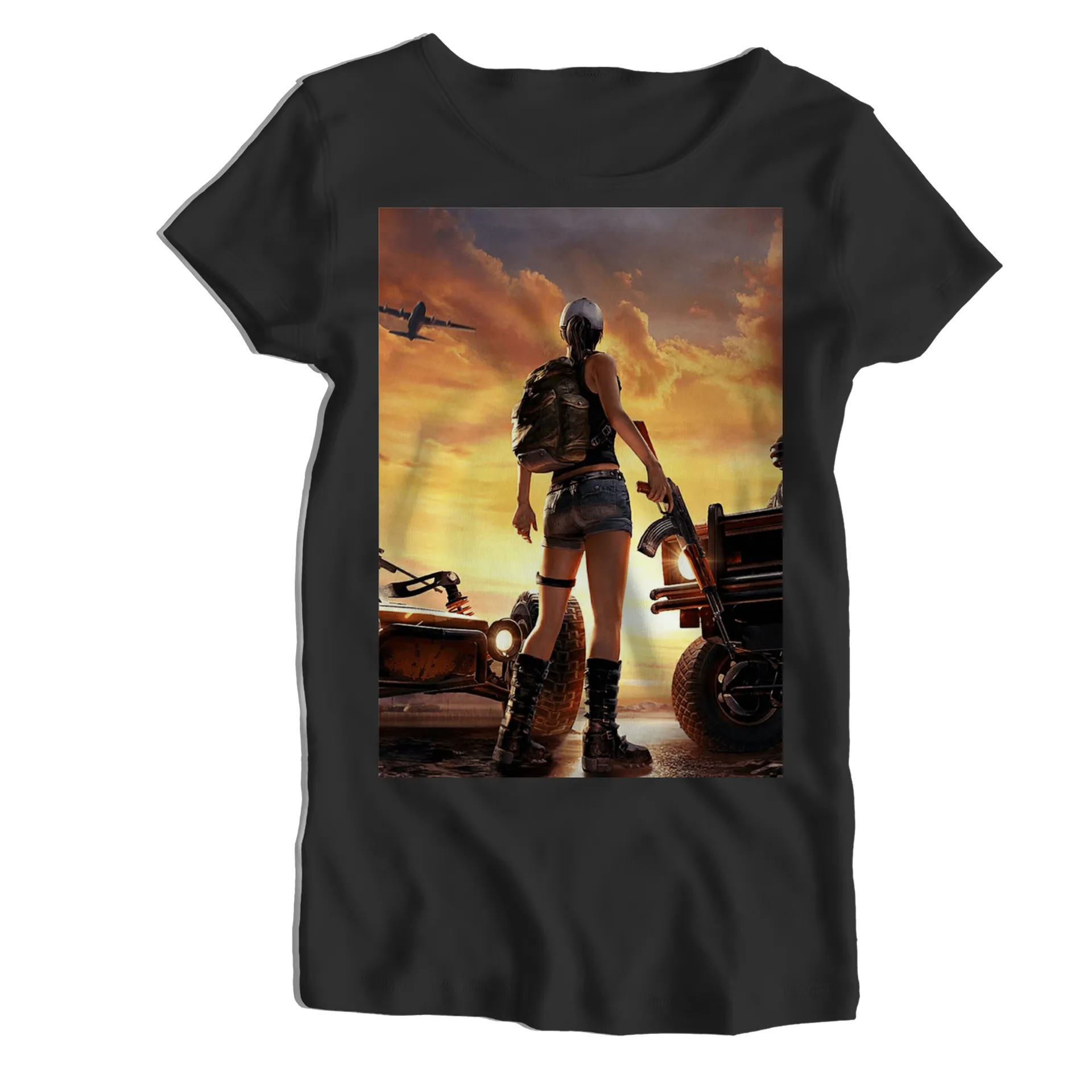 Camiseta Babylook Sobrevivente Armada Pôr do Sol 100% - Imagem 1