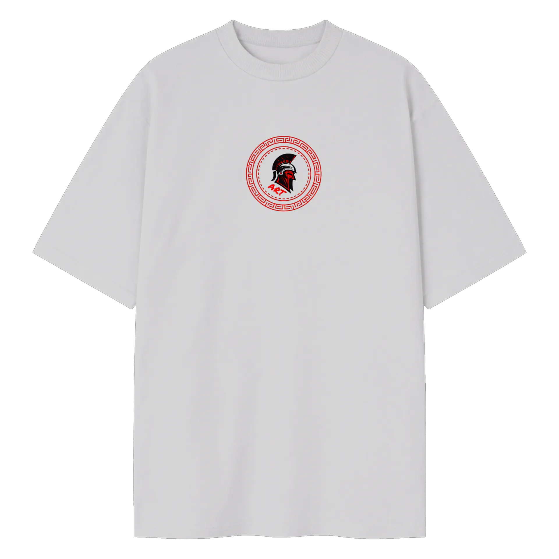 Camiseta Oversized Estátua Clássica Estilo Grunge Vermelha - Imagem 7