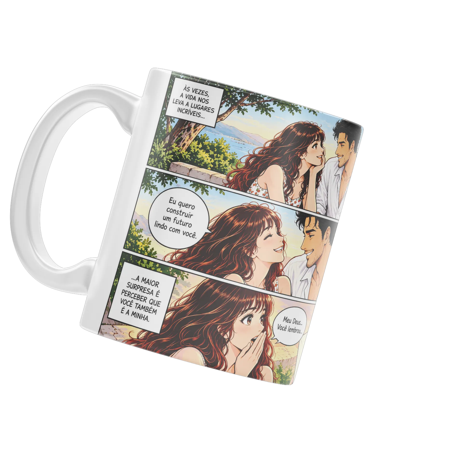 Caneca Porcelana Retrato Romance Pôster 325ml - Imagem 3