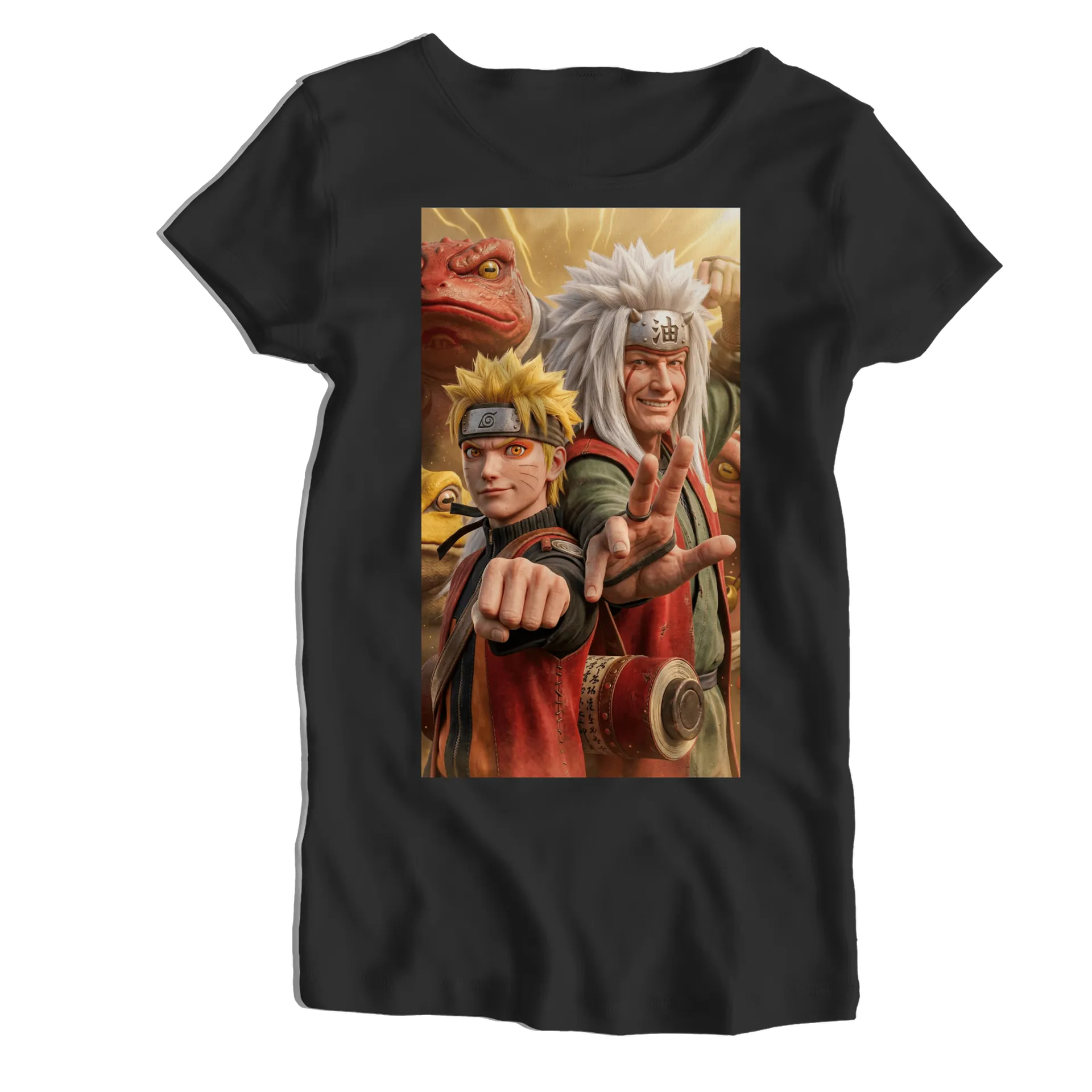 Camiseta Babylook Naruto Jiraiya Sapos 100% Algodão - Imagem 1