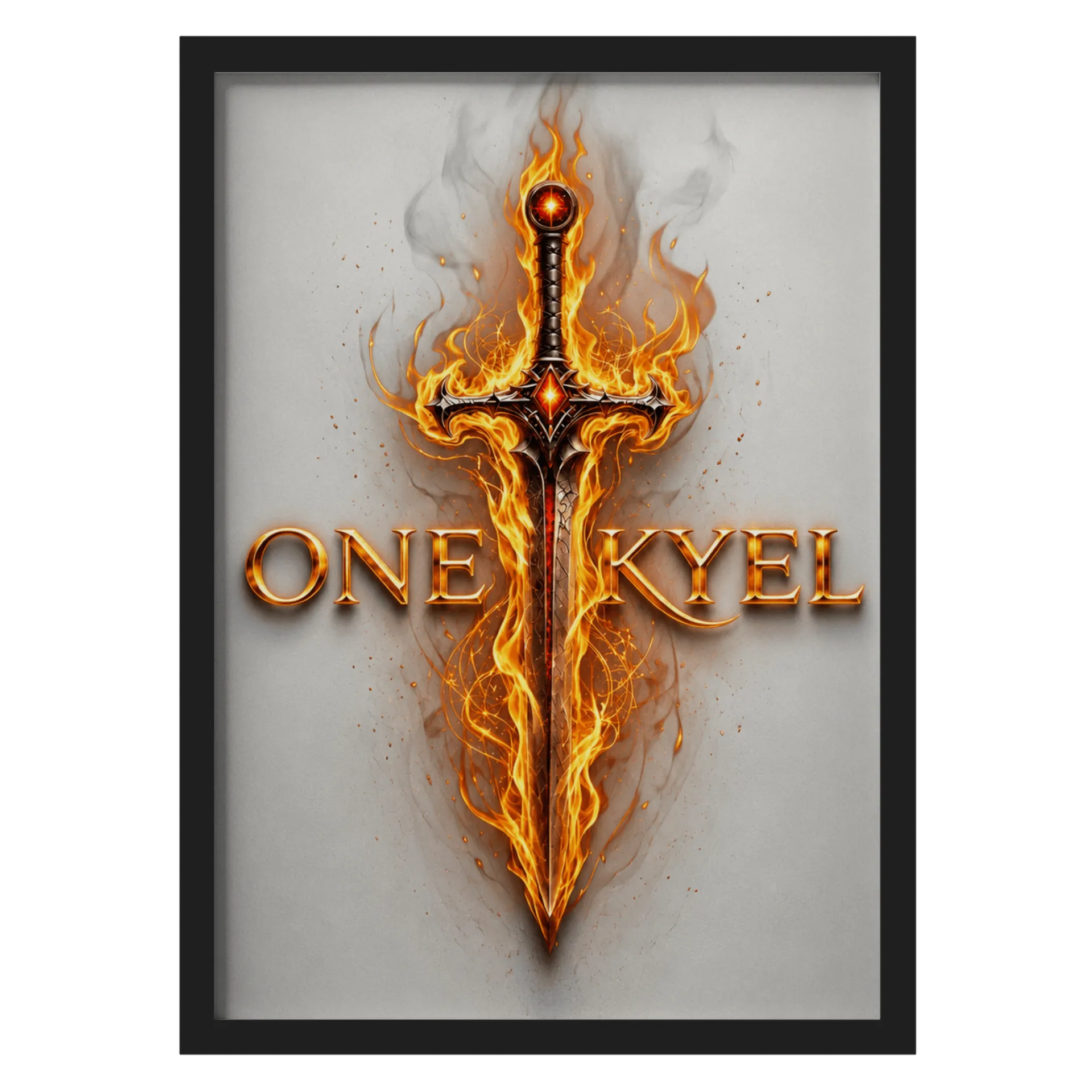 Quadro Logotipo One Kyel A3 MDF e Vidro - Imagem 1