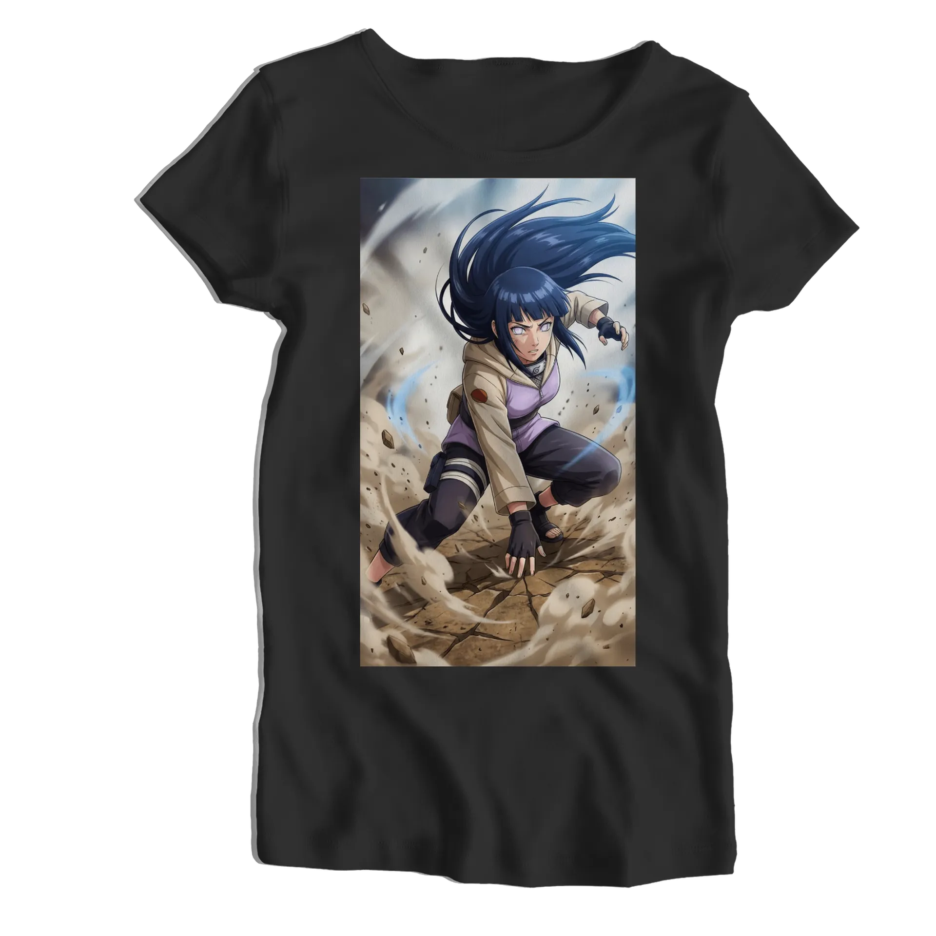 Camiseta Babylook Hinata Naruto Anime 100% Algodão - Imagem 1