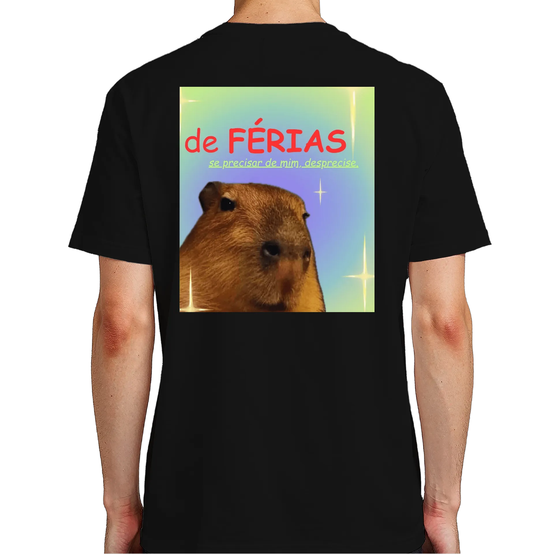 Camiseta Estampa Capivara de Férias 100% Algodão - Imagem 7