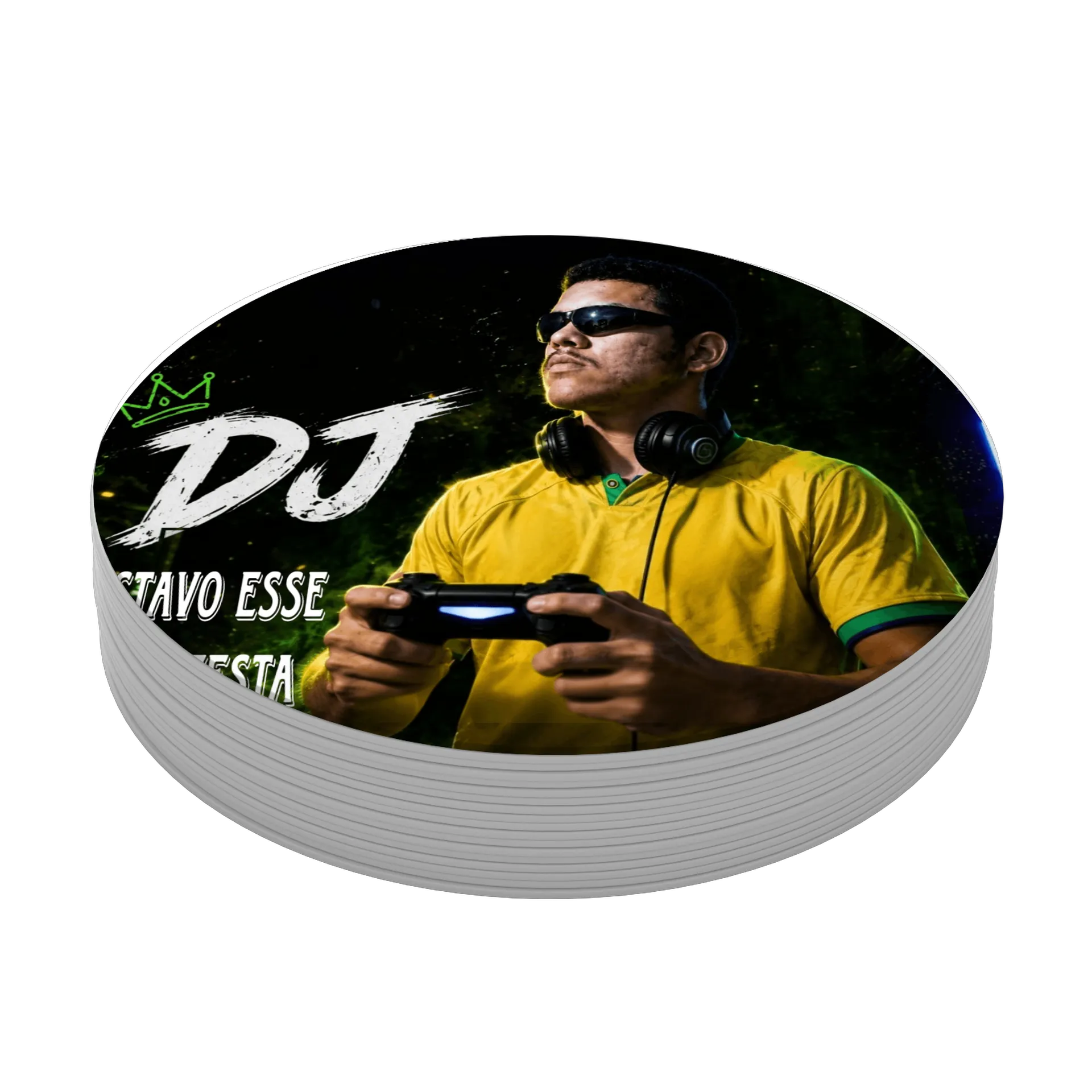 Porta-copos personalizado de DJ Gustavo Esse Faz a Festa Store 🛍️ — imagem 3 de 3