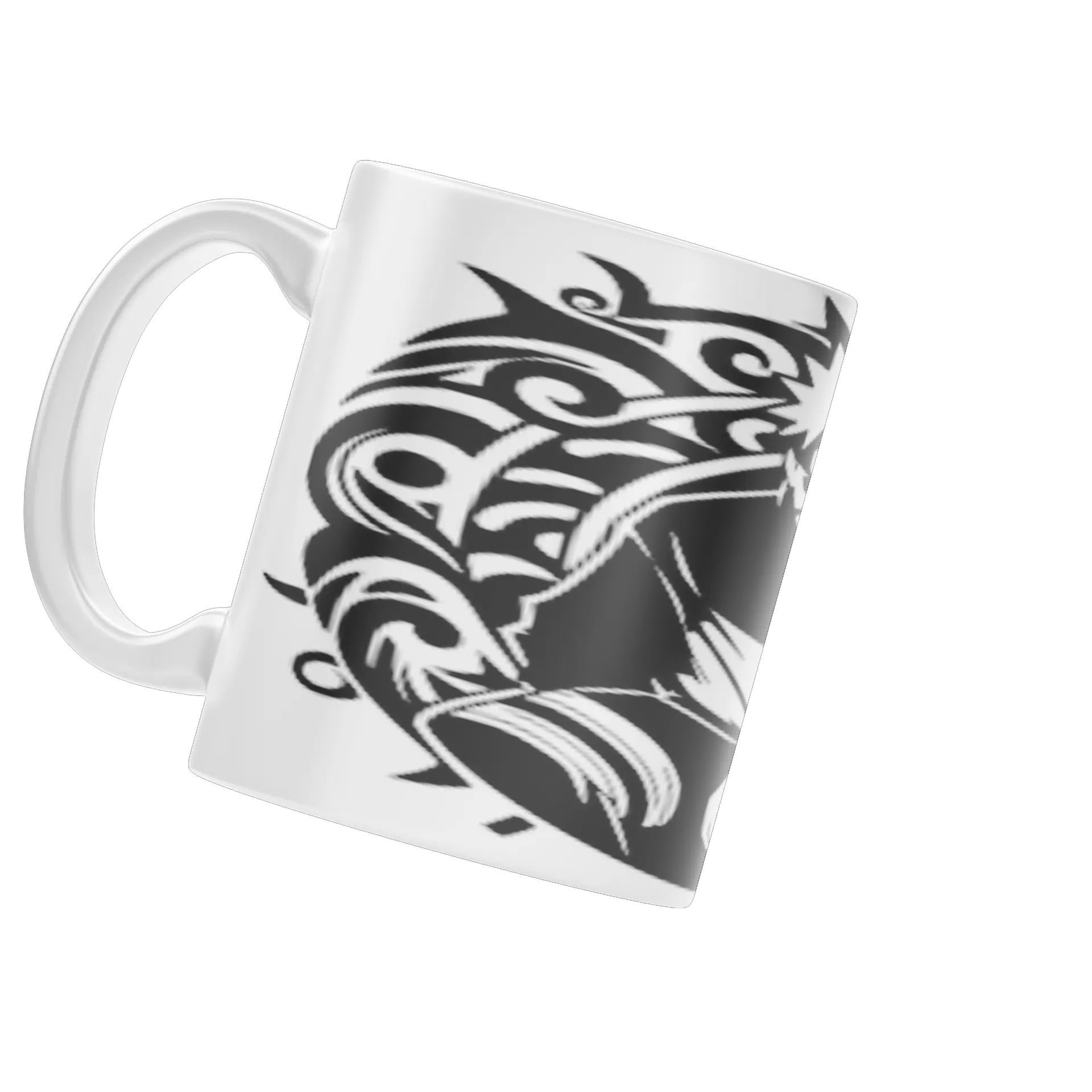 Caneca Porcelana Naruto Estampa Preto e Branco 325ml - Imagem 3