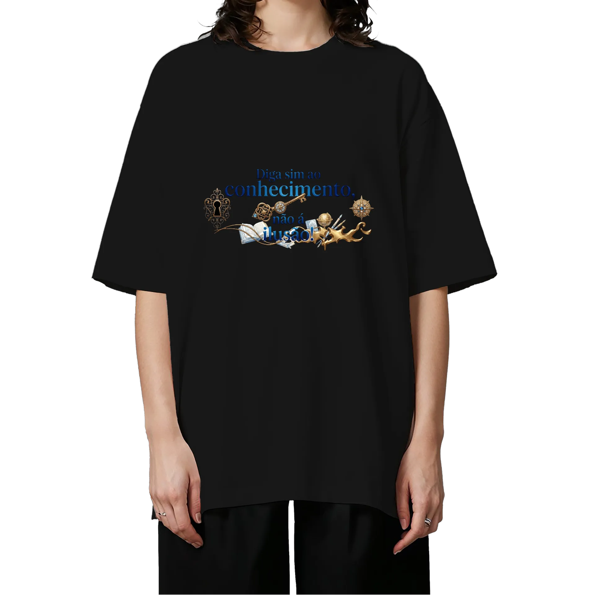 Camiseta Oversized conhecimento - Imagem 3