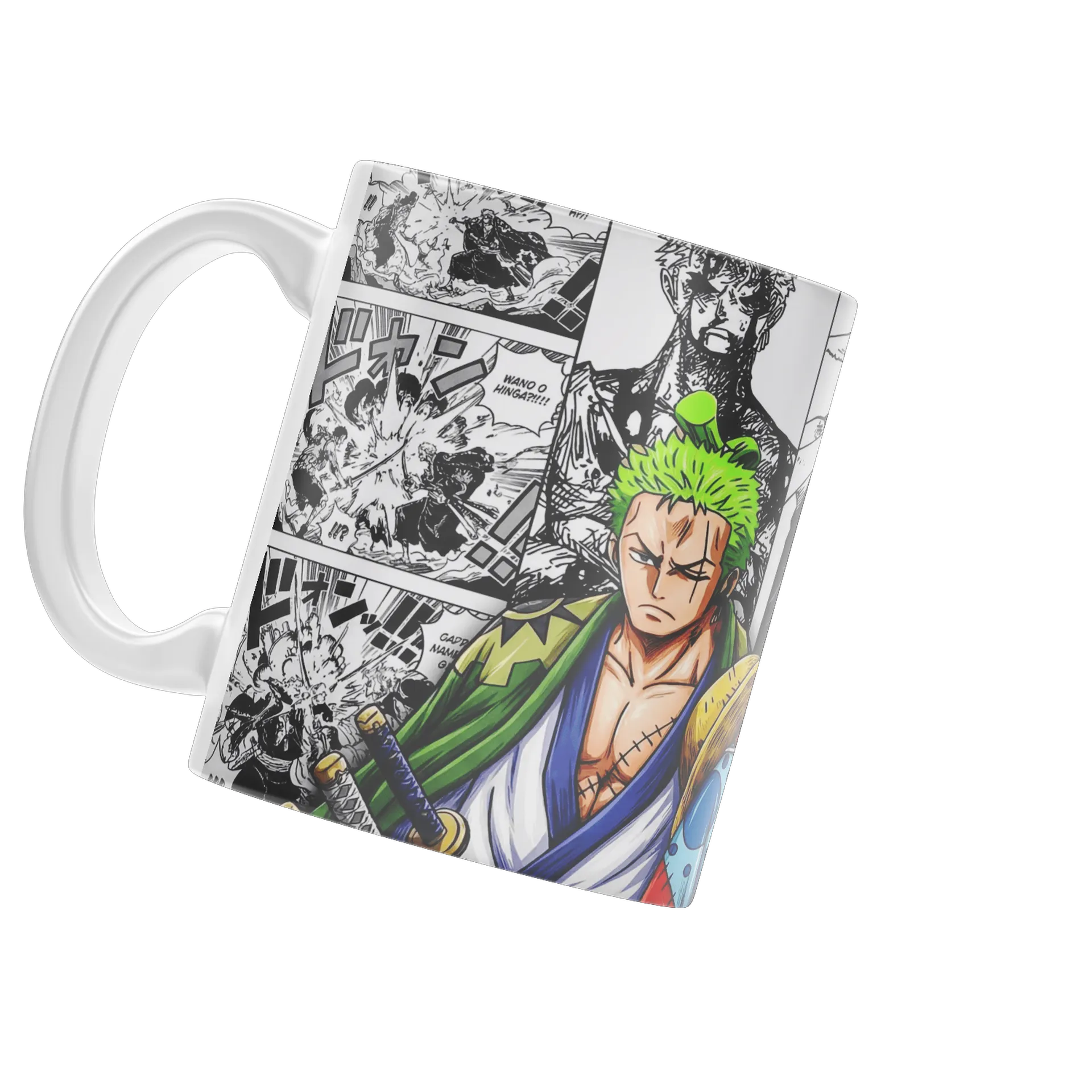 Caneca One Piece Luffy Zoro Sanji Estilo Mangá 325ml de Geek Art — imagem 3 de 4