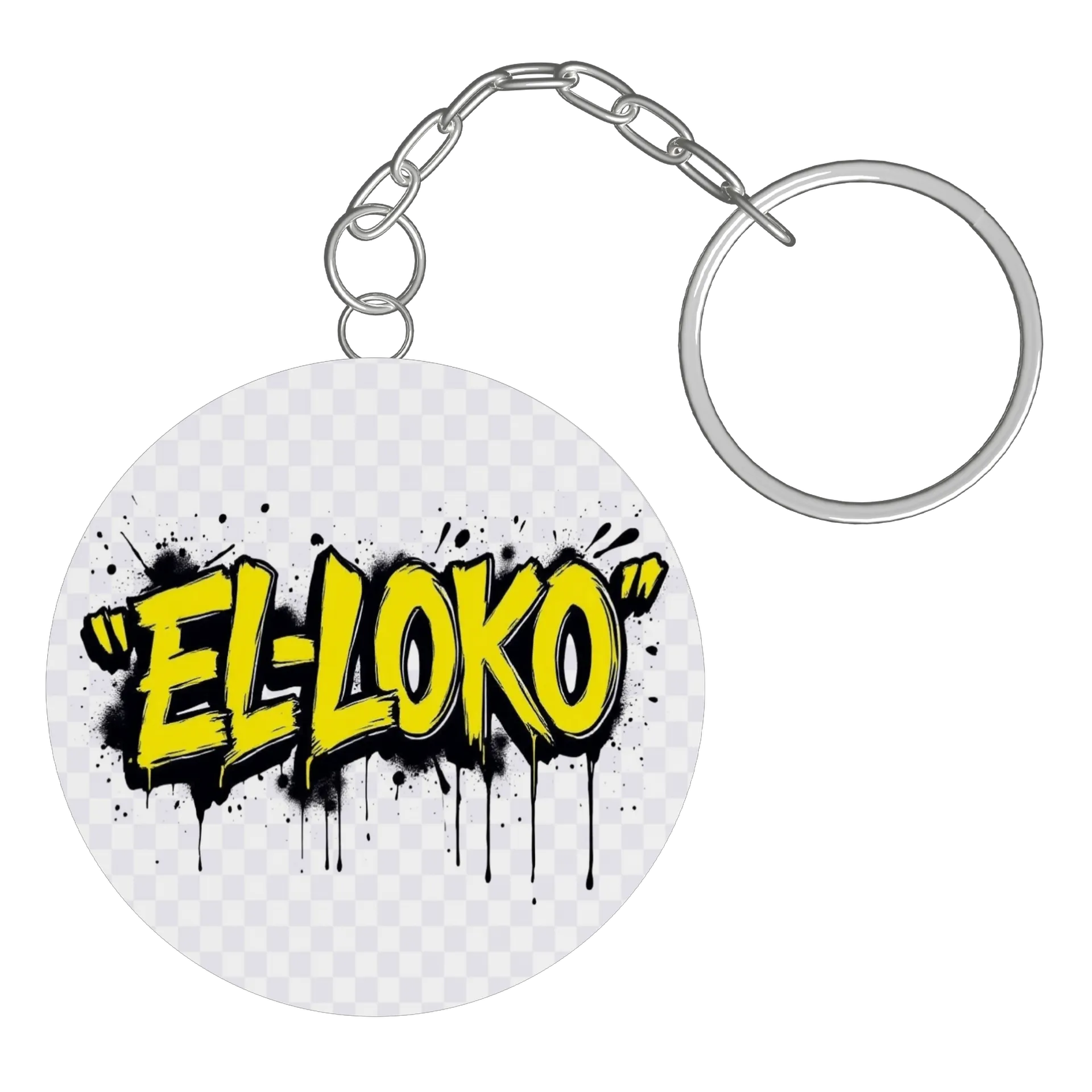 Chaveiro MDF Grafite Estampa ELLOKO Yellow - Imagem 2