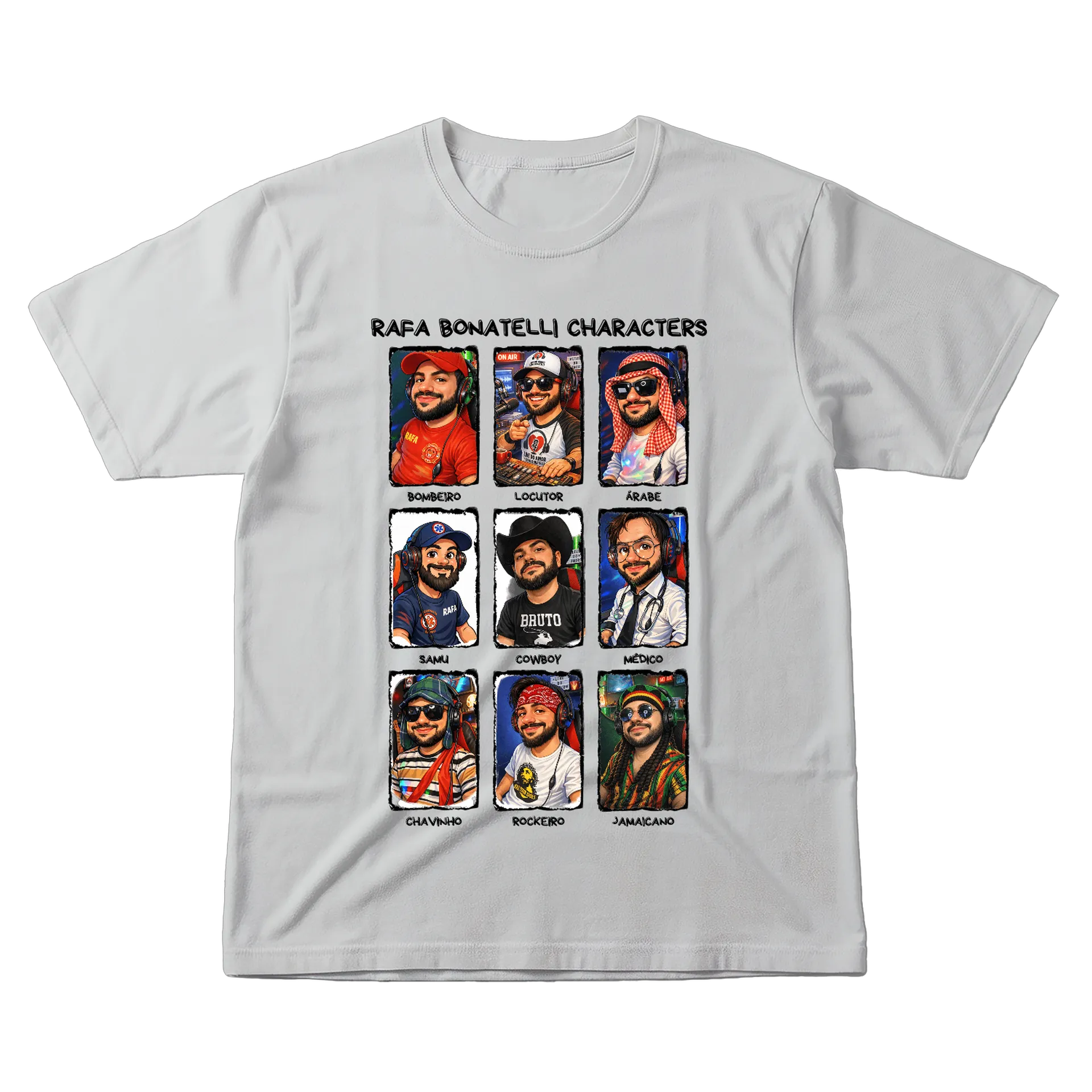 Camiseta Personagens Rafa Bonatelli 100% Algodão de Rafa Bonatelli