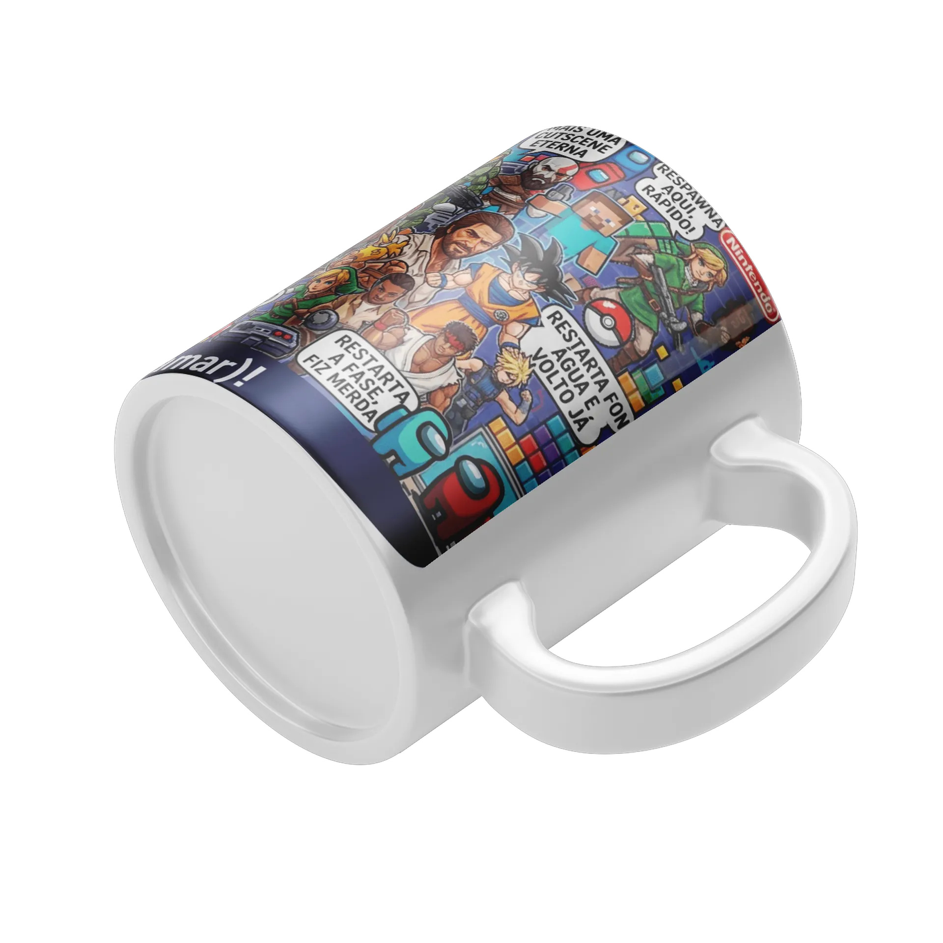 Caneca Gamers Porcelana Vão Jogar 325ml - Imagem 4