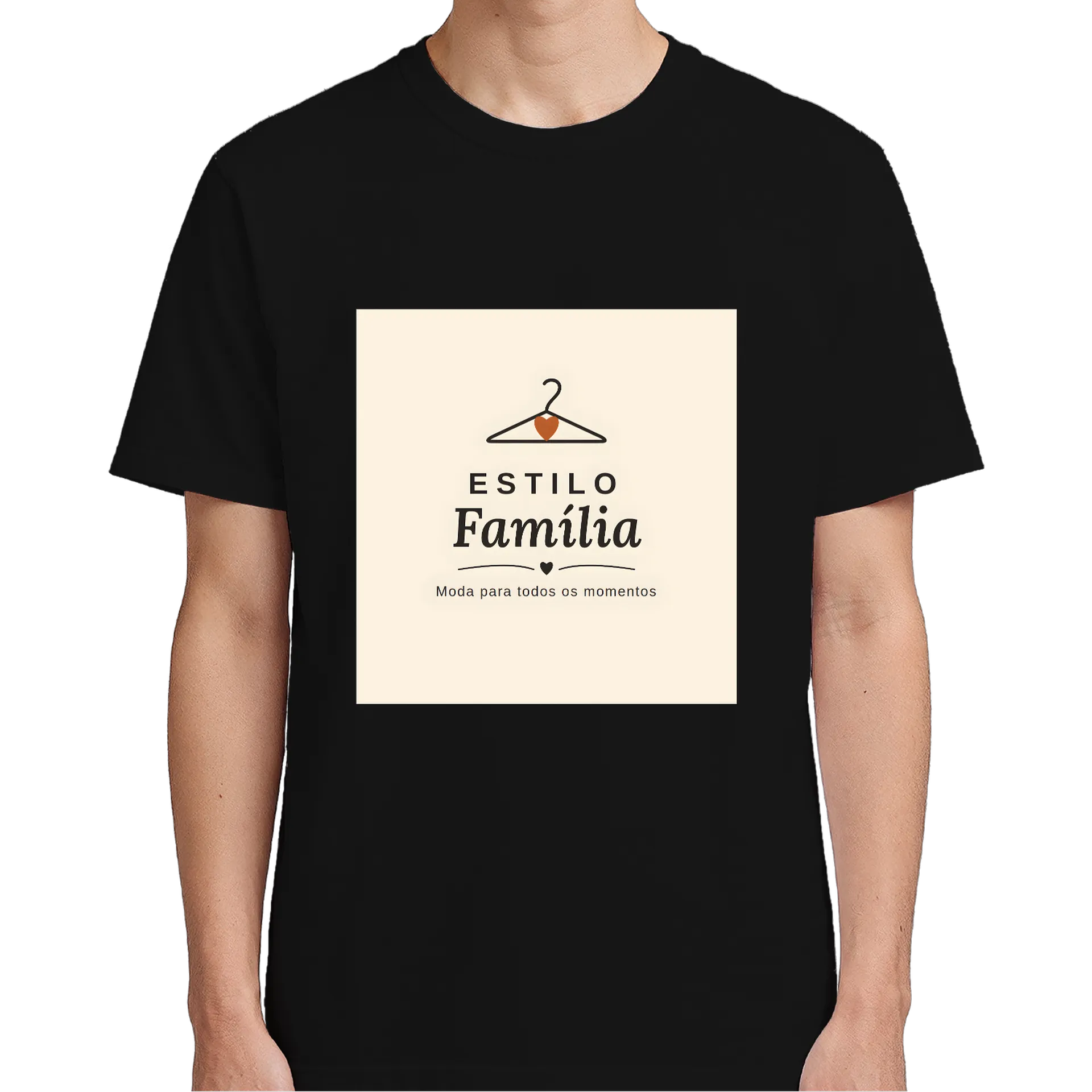 Camiseta Estampa Tipográfica Estilo Família 100% Algodão - Imagem 4