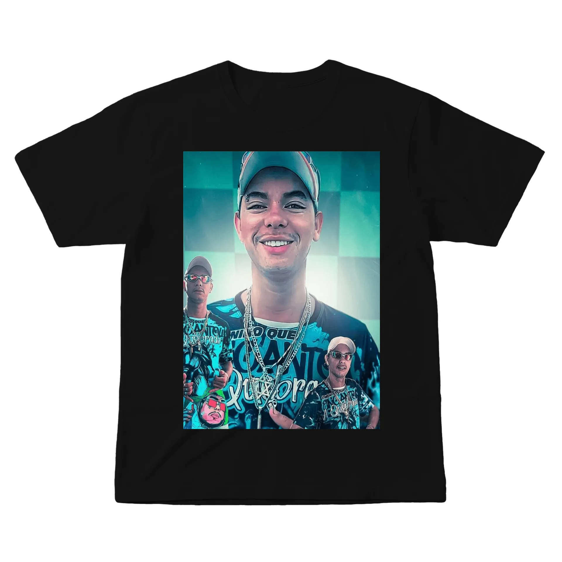 Camiseta Estampa Personalizada Azul 100% Algodão de Mc Ryanzinho zl 