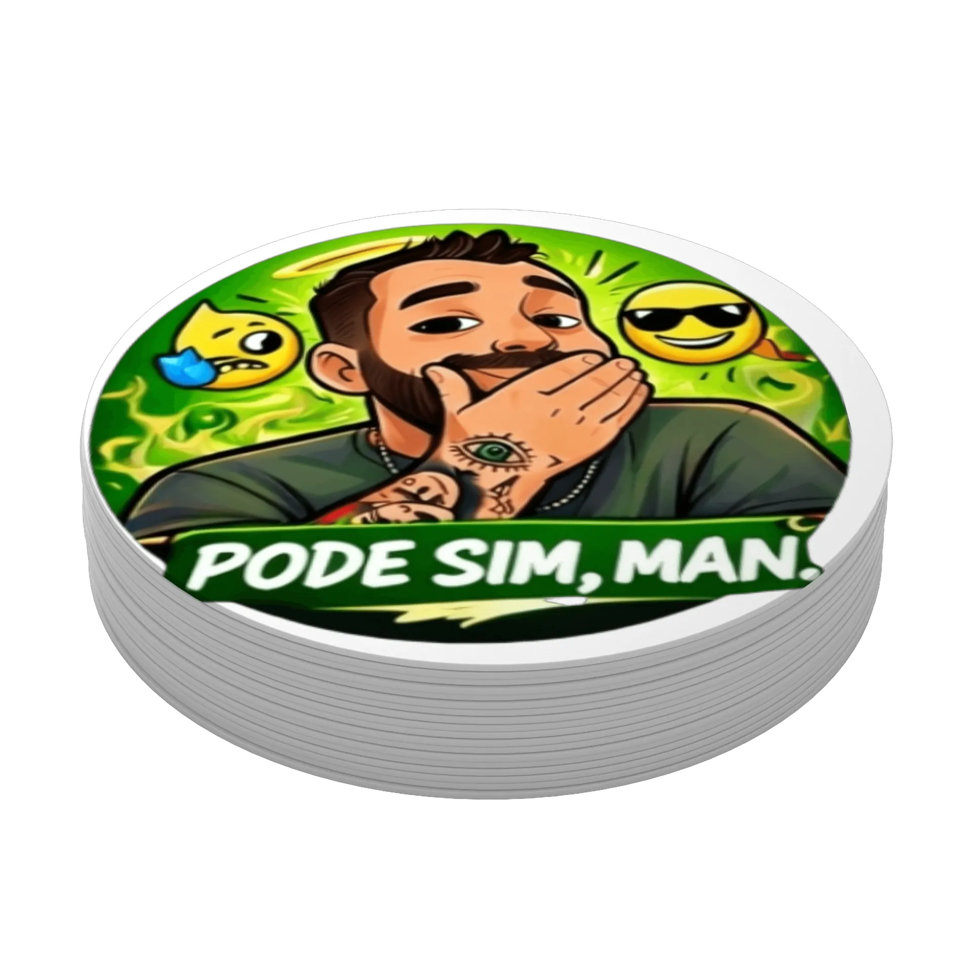 Porta-copos Pode sim VERDE - Imagem 4