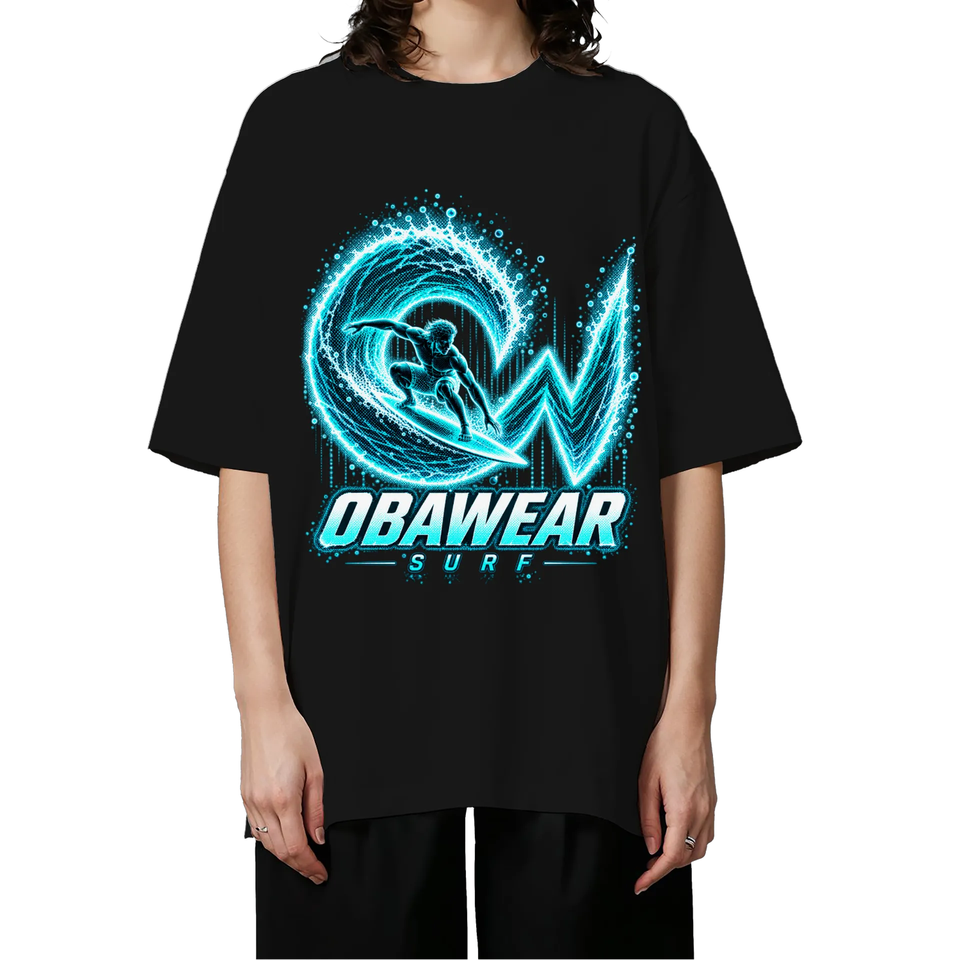 Camiseta Oversized OBAWEAR Holo wave Surf - Imagem 3